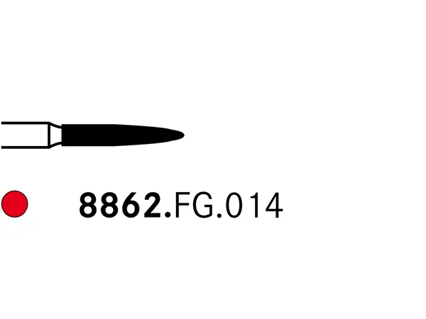 Komet® 8862 Feather Edge Diamond Preparation Bur