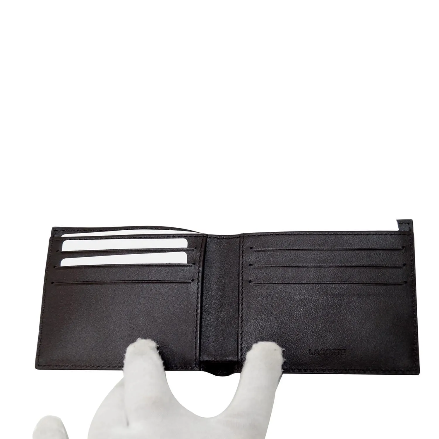 Lacoste Men's Fitzgerald Leather Wallet Key Chain Set