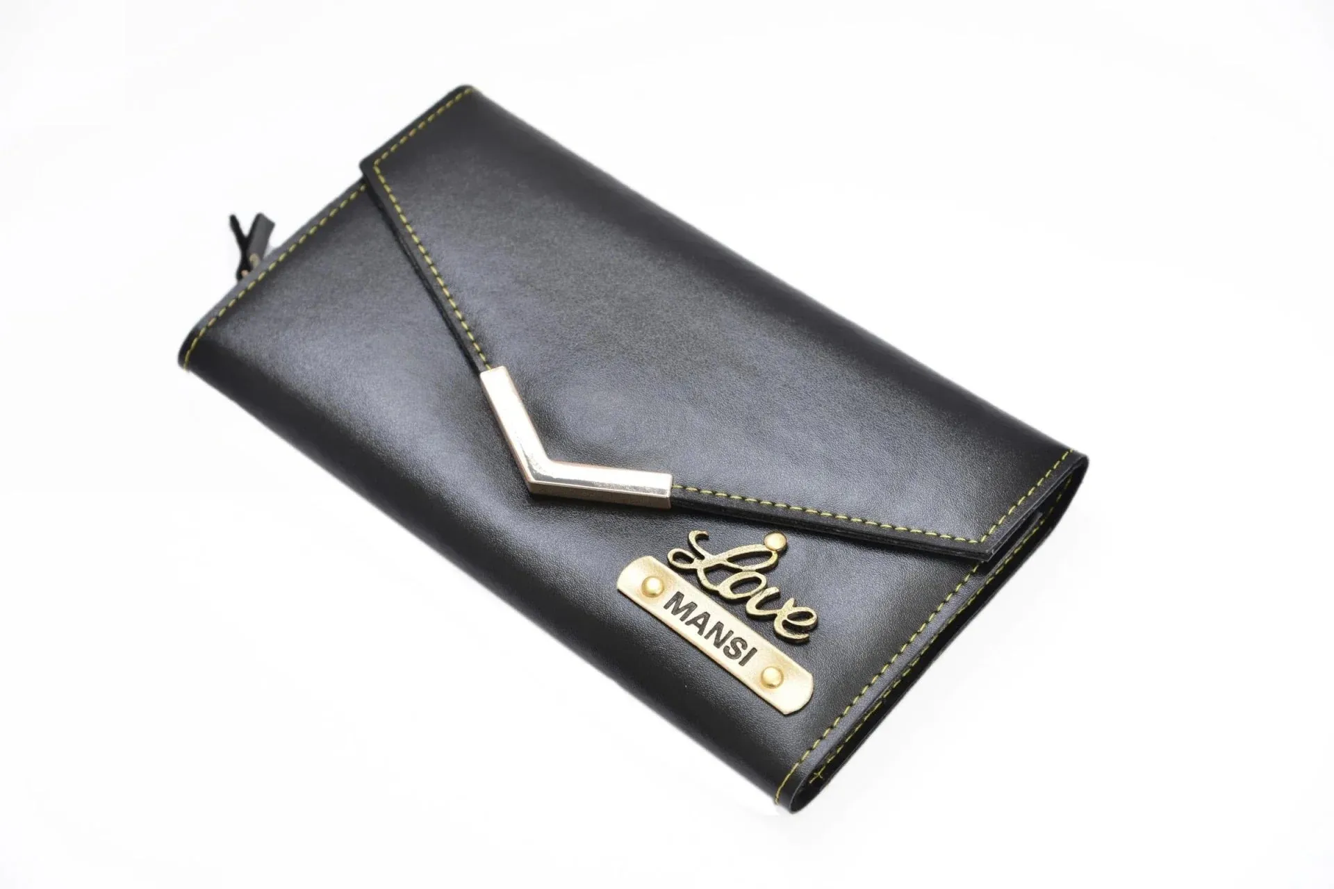 Lady Wallet & Men's Wallet & Personalised Couple Rainbow Classic WaterBottle - Black