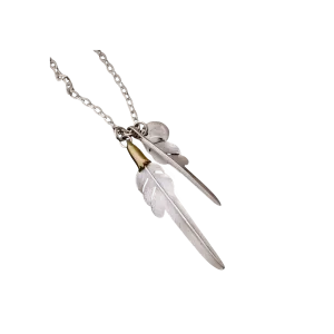 Larry Smith Double Feather Set Necklace