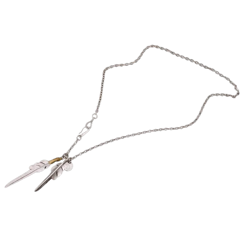 Larry Smith Double Feather Set Necklace