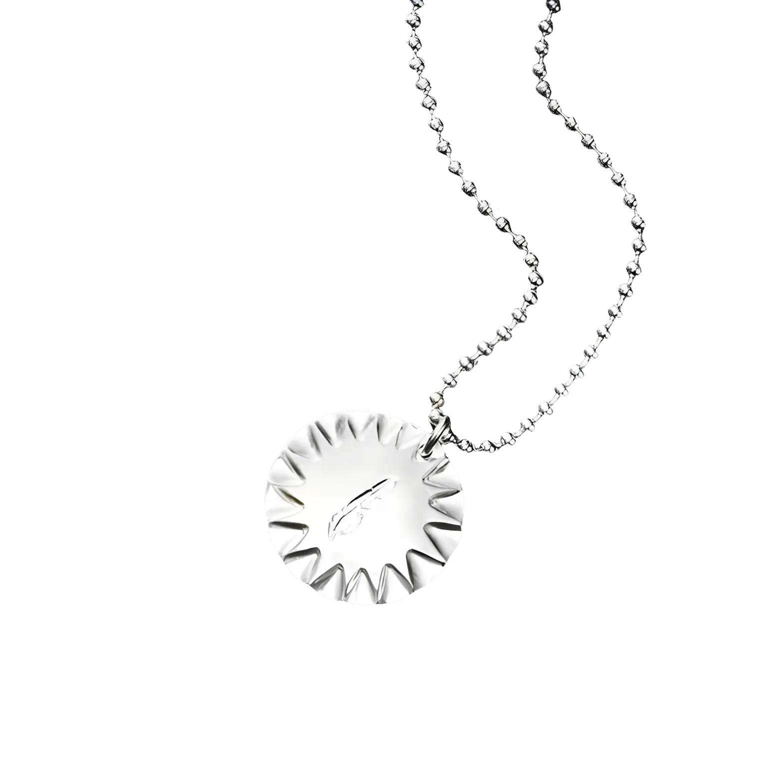 Larry Smith Stamped Feather Necklace