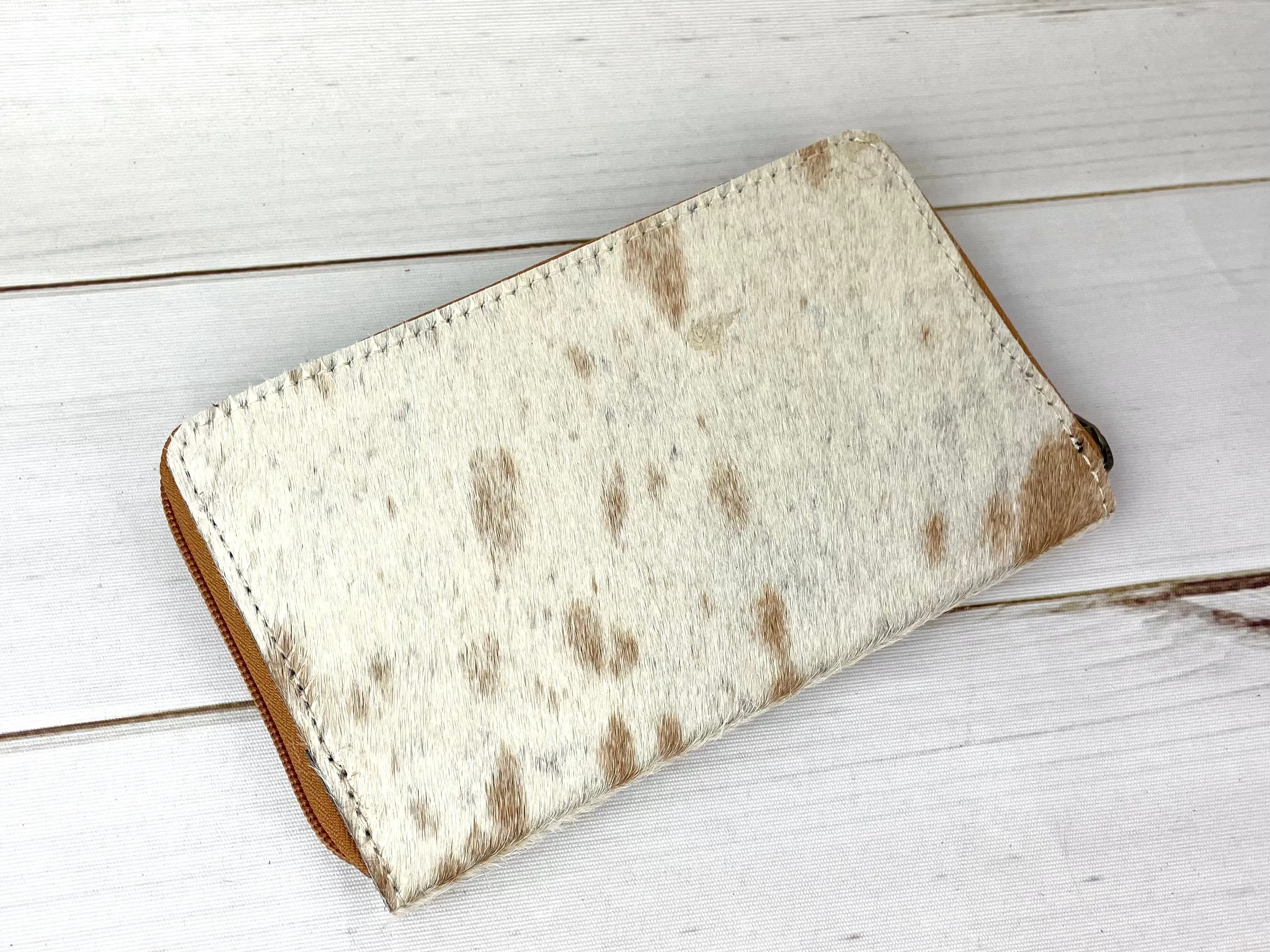 Leaf Tooled Cowhide Wallet