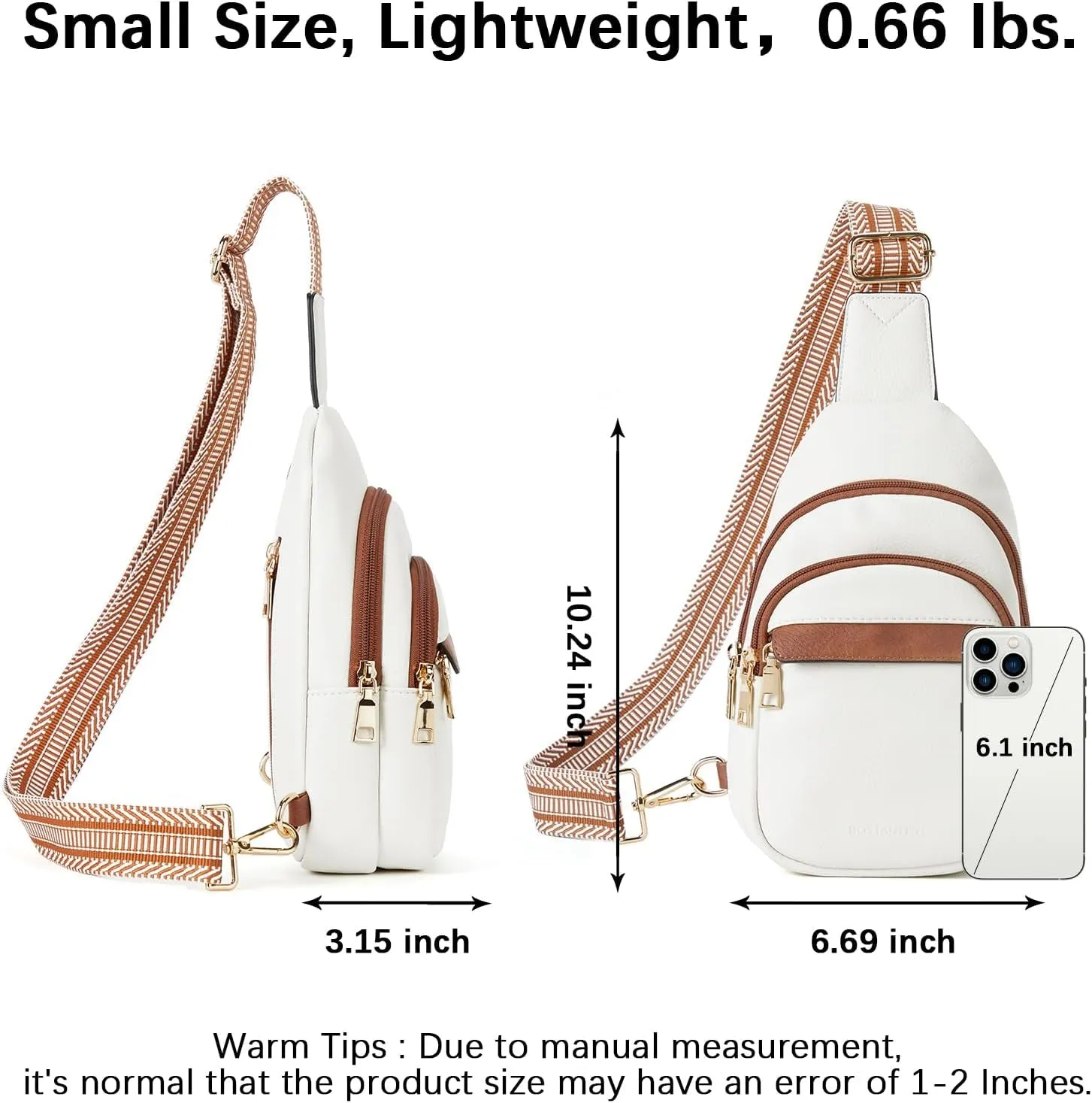 Leather Crossbody Sling Bag for Women