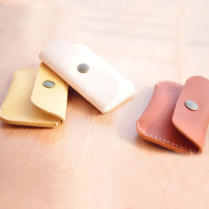 LEATHER CUTE Women Card Change Holder Pouch HANDMADE PERSONALIZED MONOGRAMMED GIFT CUSTOM Coin Wallet Holder
