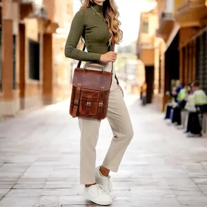 Leather Messenger Bag, Laptop Case
