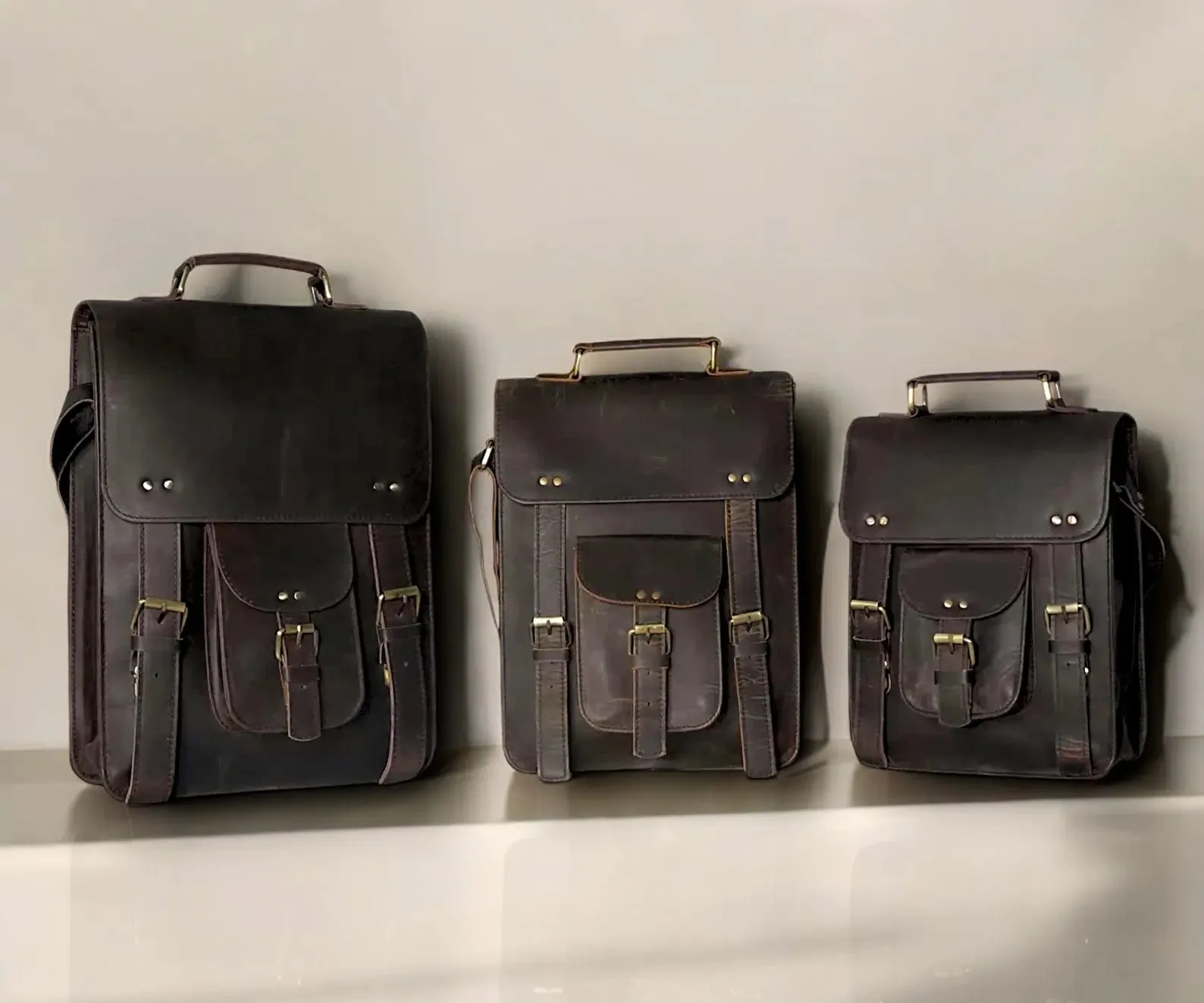 Leather Messenger Bag, Laptop Case