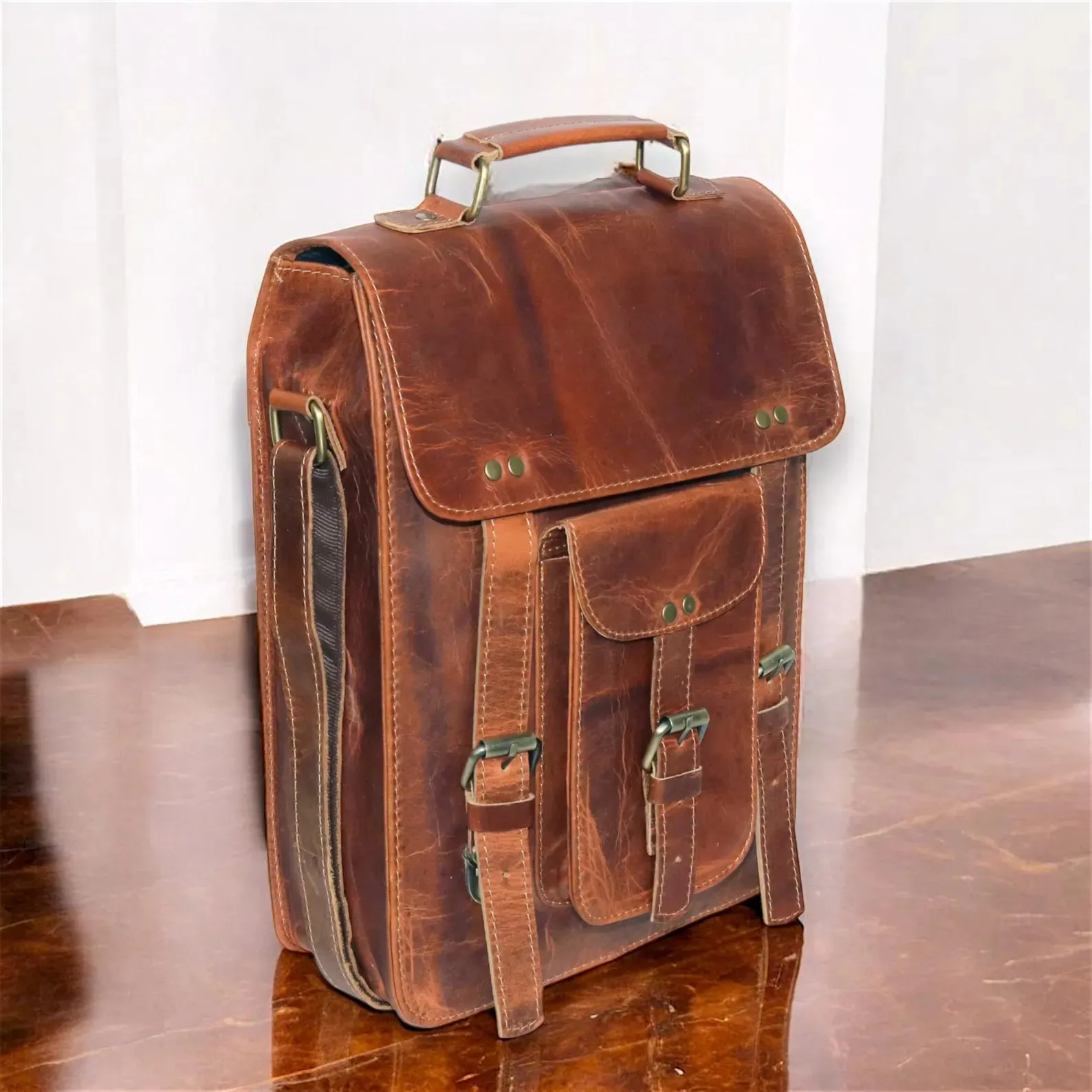 Leather Messenger Bag, Laptop Case