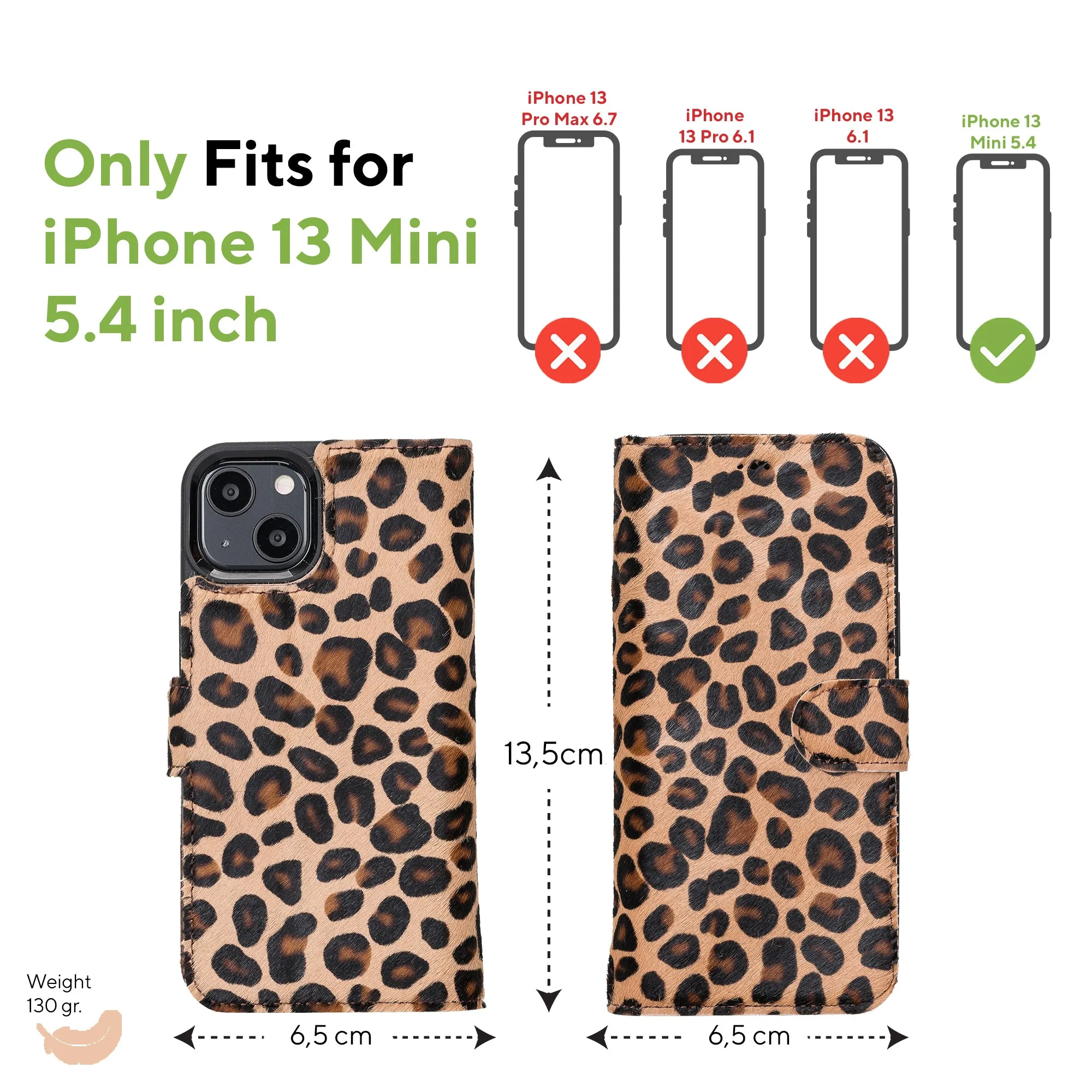 Leather Wallet Case for iPhone 13 Mini
