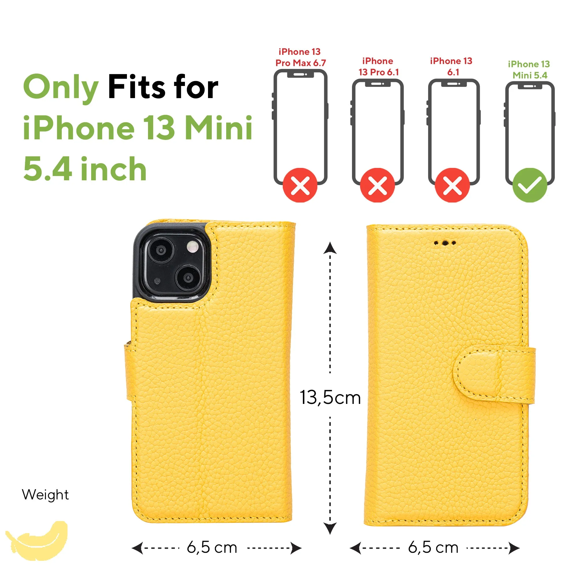 Leather Wallet Case for iPhone 13 Mini