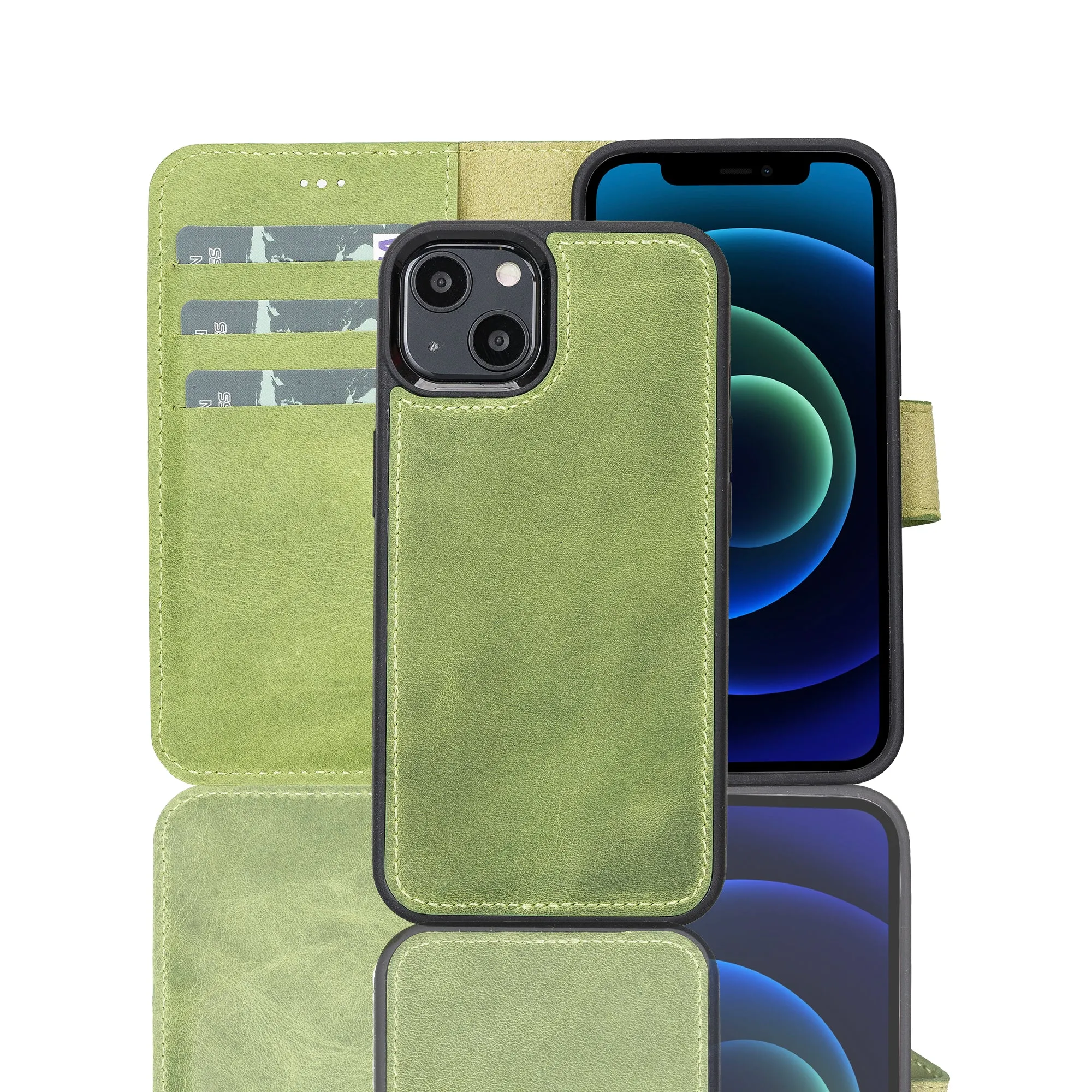 Leather Wallet Case for iPhone 13 Mini