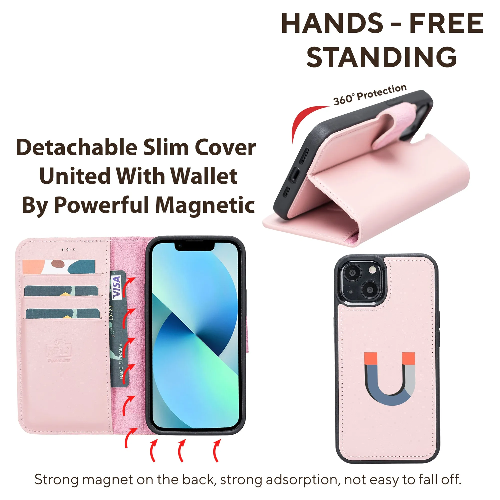 Leather Wallet Case for iPhone 13 Mini