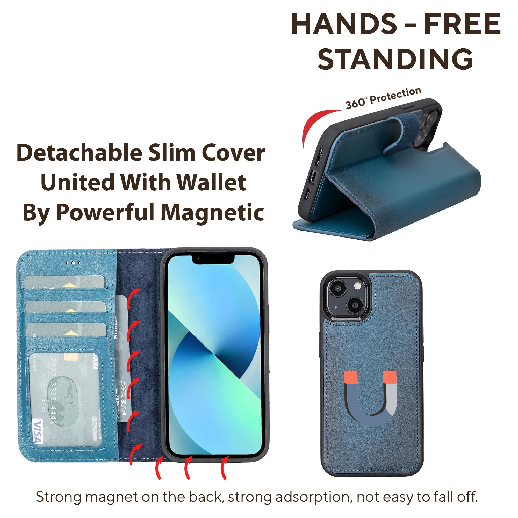 Leather Wallet Case for iPhone 13 Mini