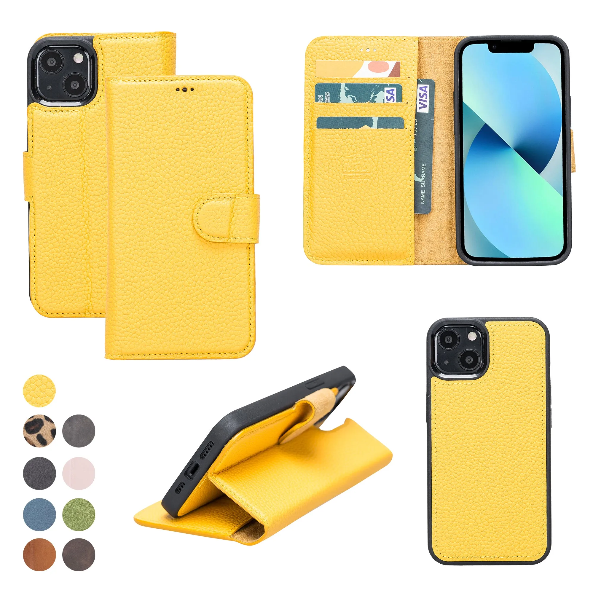 Leather Wallet Case for iPhone 13 Mini
