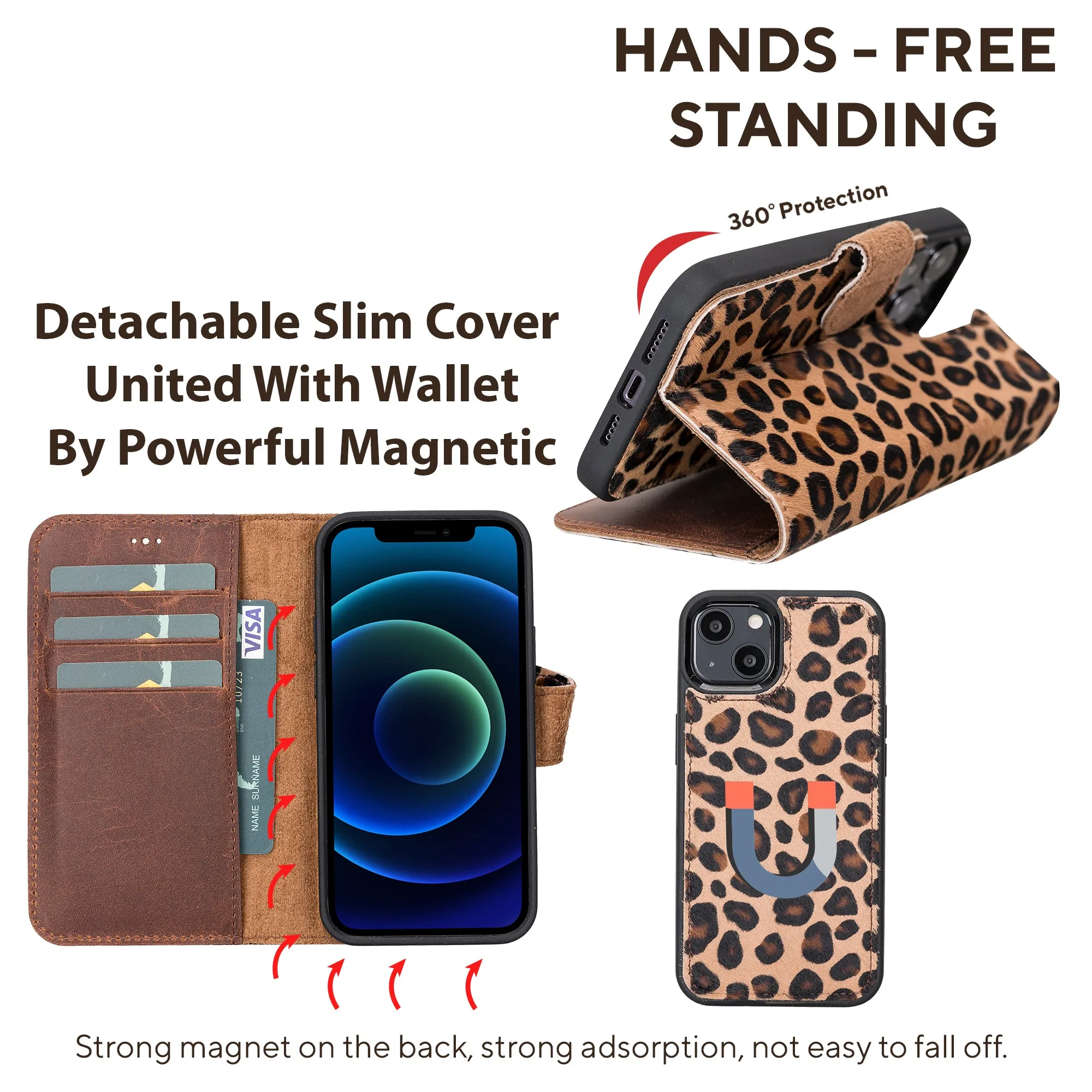 Leather Wallet Case for iPhone 13 Mini