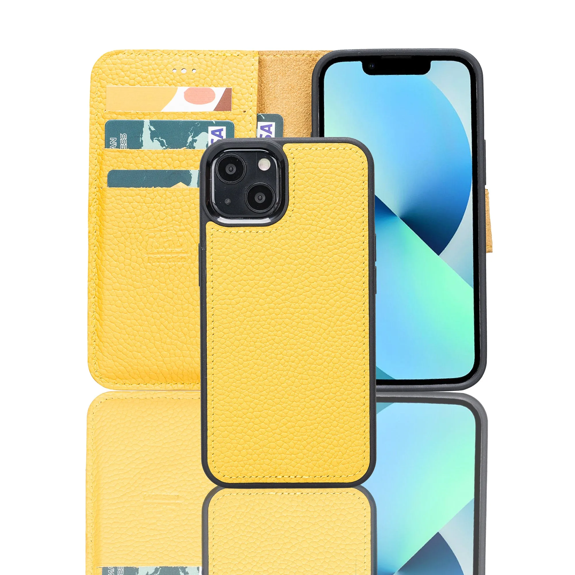 Leather Wallet Case for iPhone 13 Mini