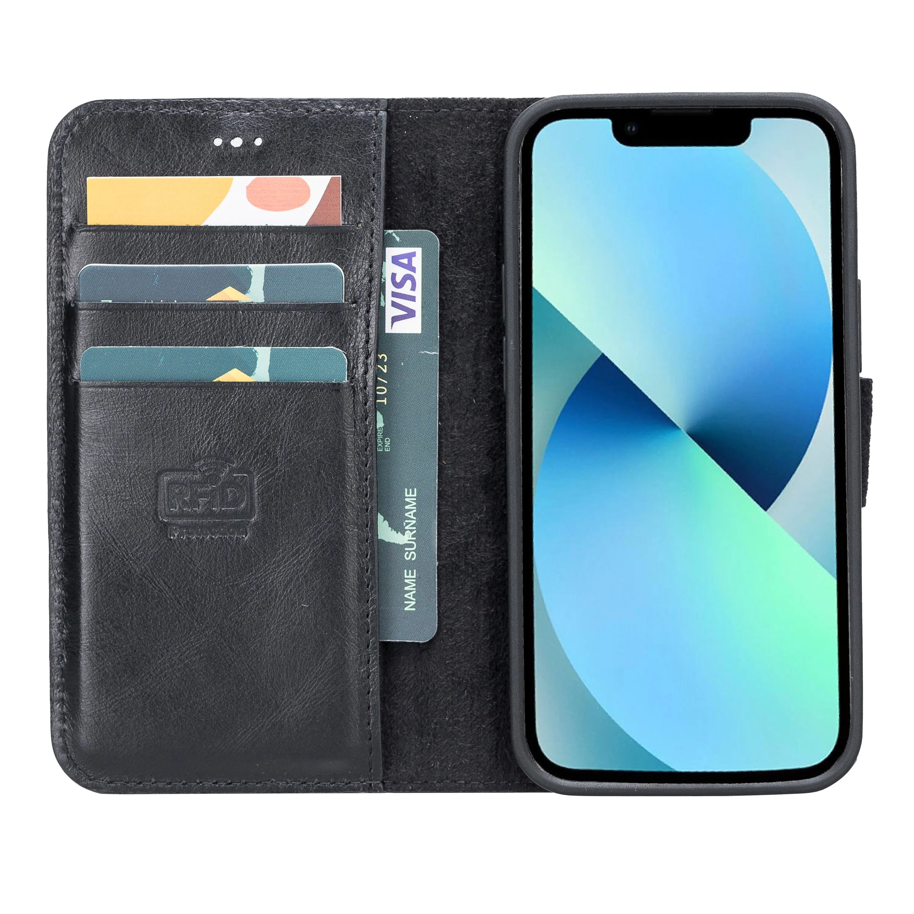 Leather Wallet Case for iPhone 13 Mini