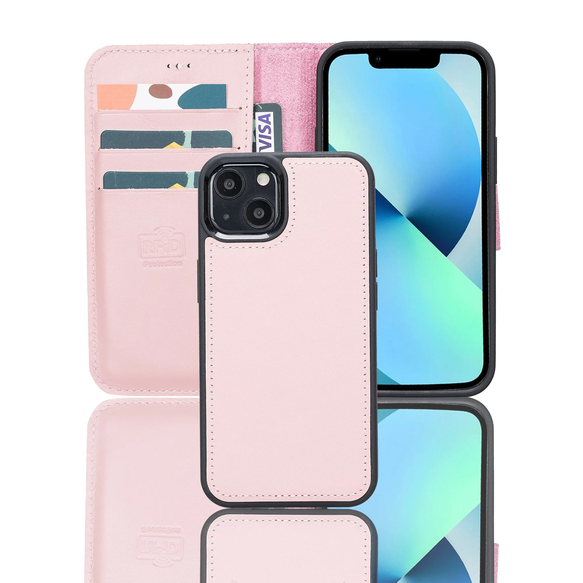 Leather Wallet Case for iPhone 13 Mini