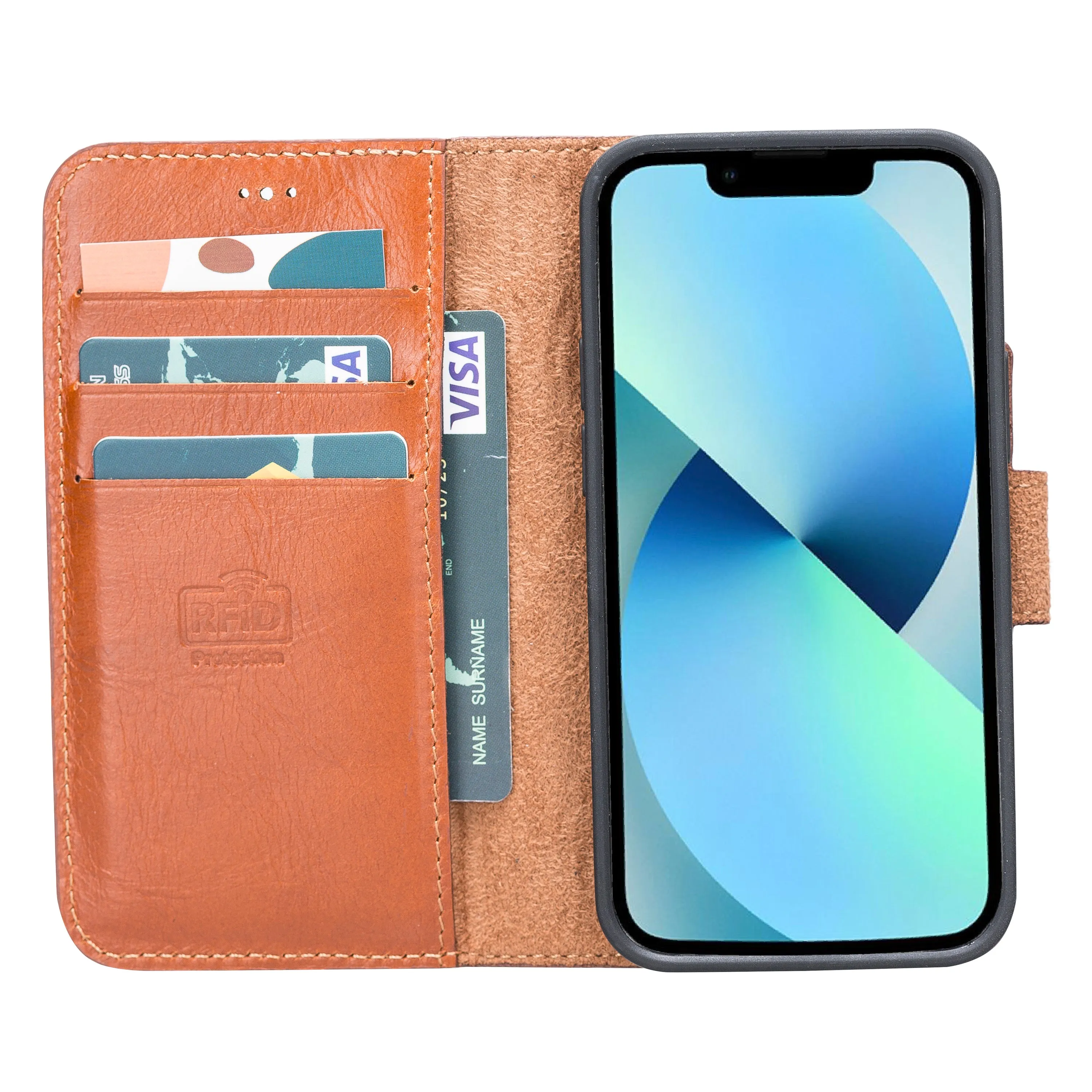 Leather Wallet Case for iPhone 13 Mini