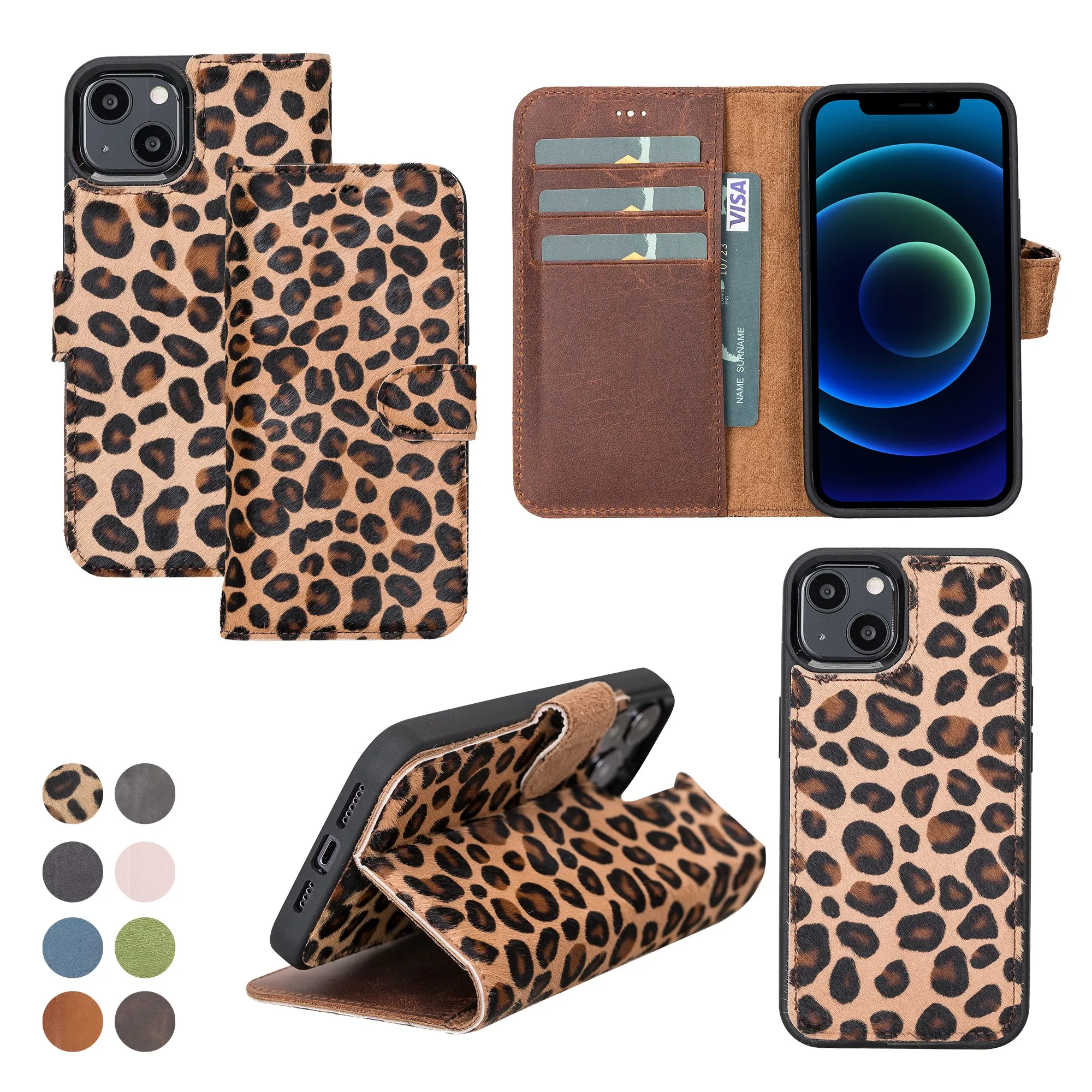 Leather Wallet Case for iPhone 13 Mini