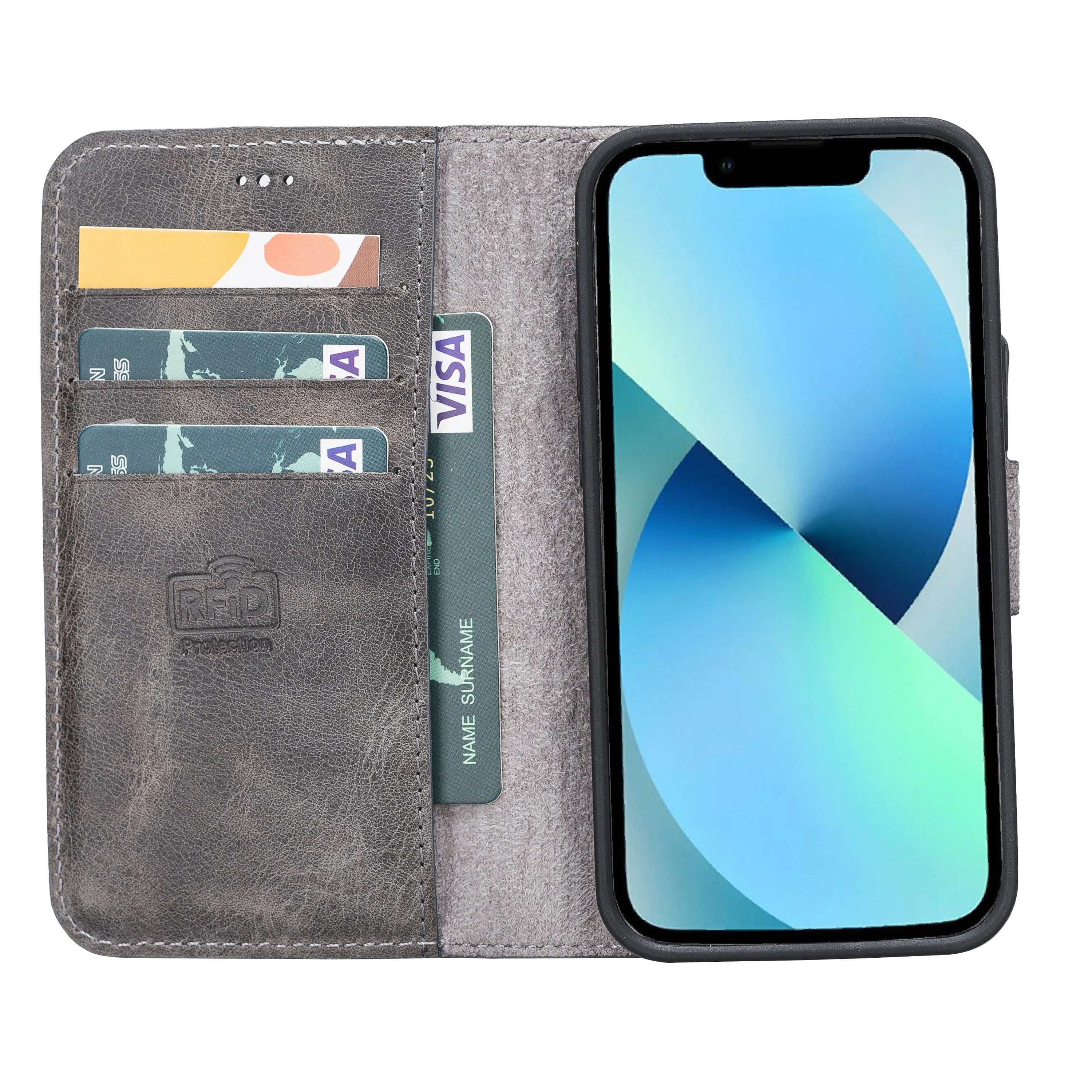 Leather Wallet Case for iPhone 13 Mini