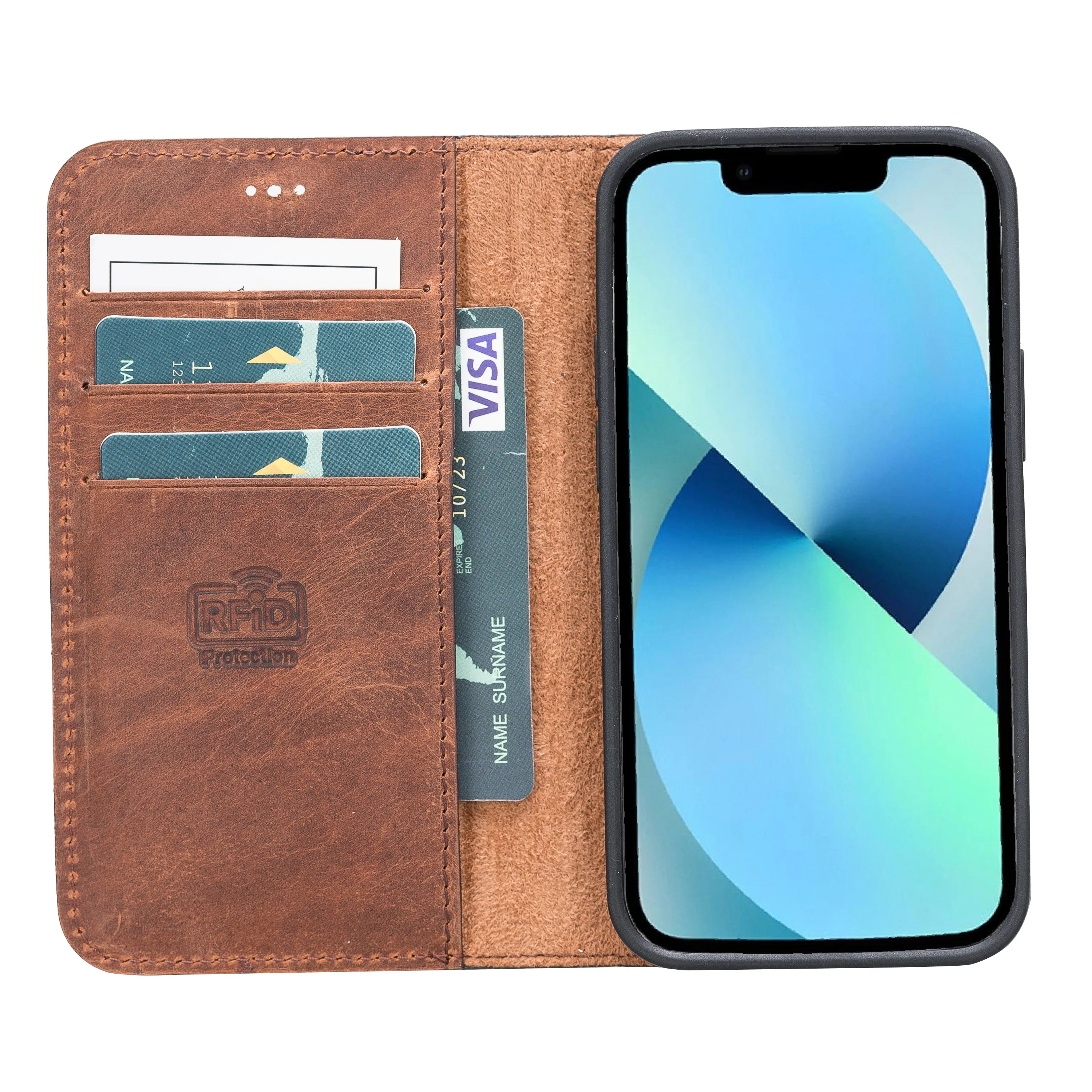 Leather Wallet Case for iPhone 13 Mini