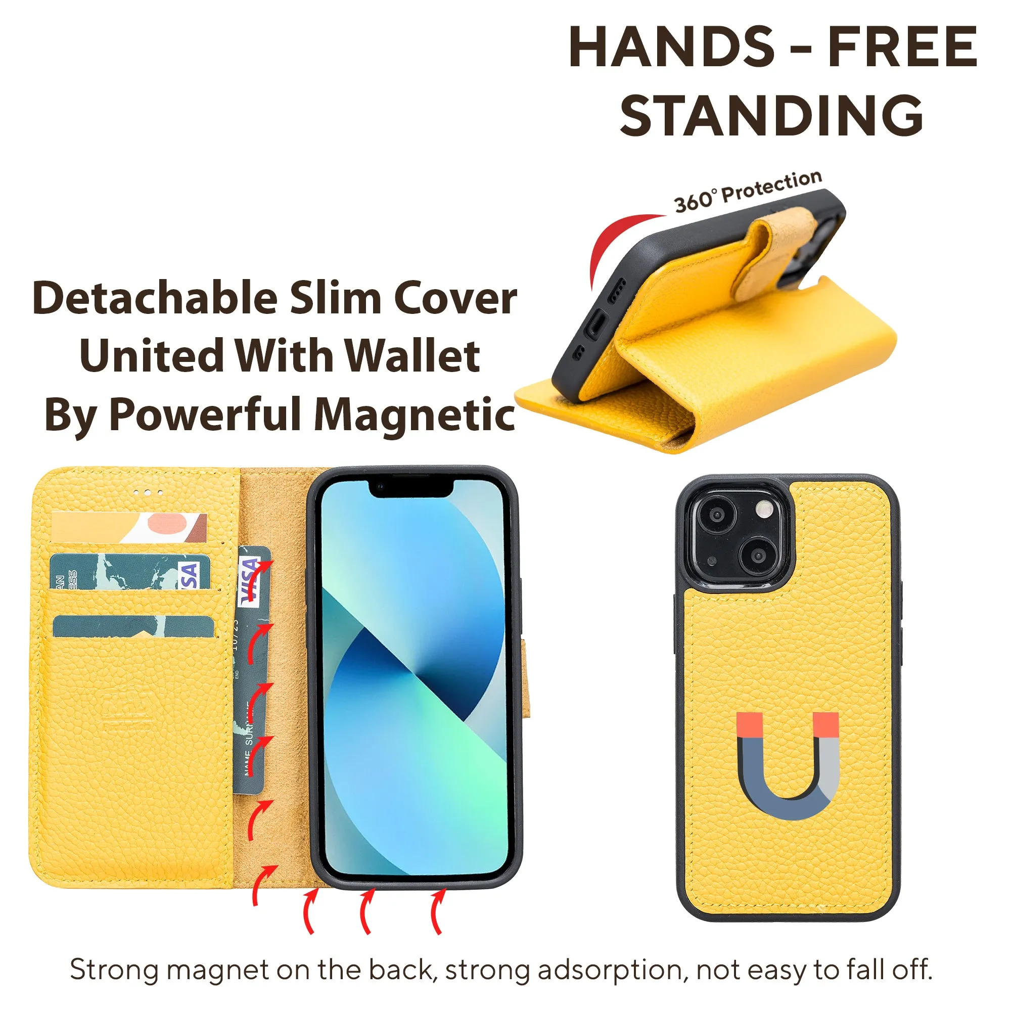 Leather Wallet Case for iPhone 13 Mini