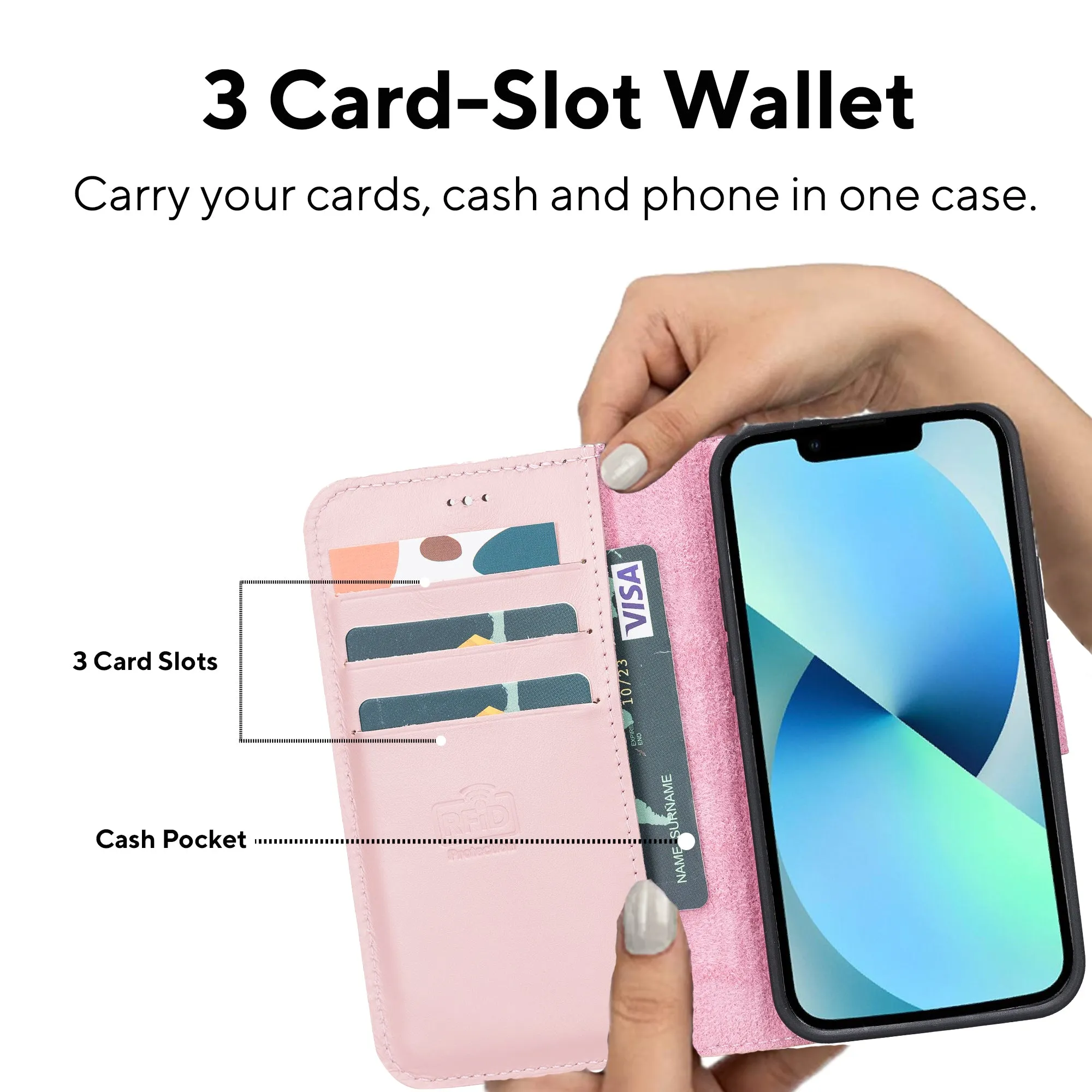 Leather Wallet Case for iPhone 13 Mini