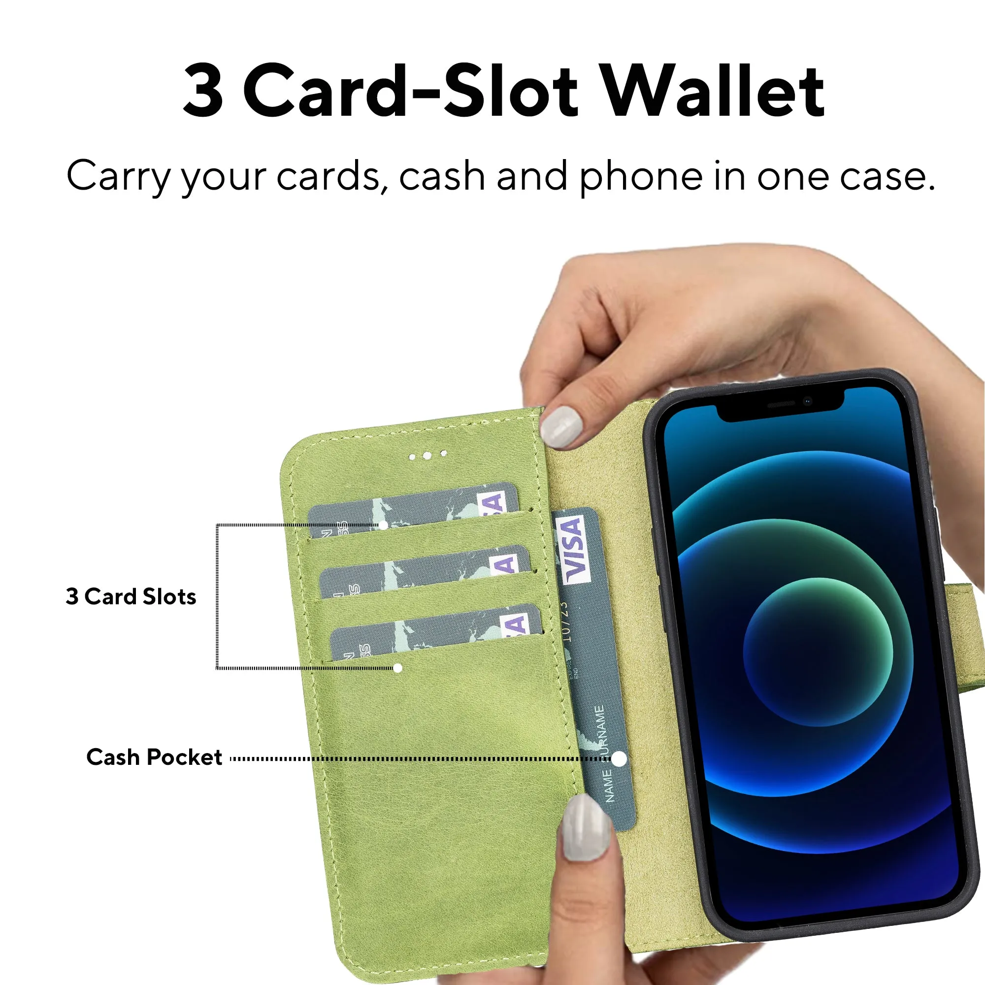 Leather Wallet Case for iPhone 13 Mini