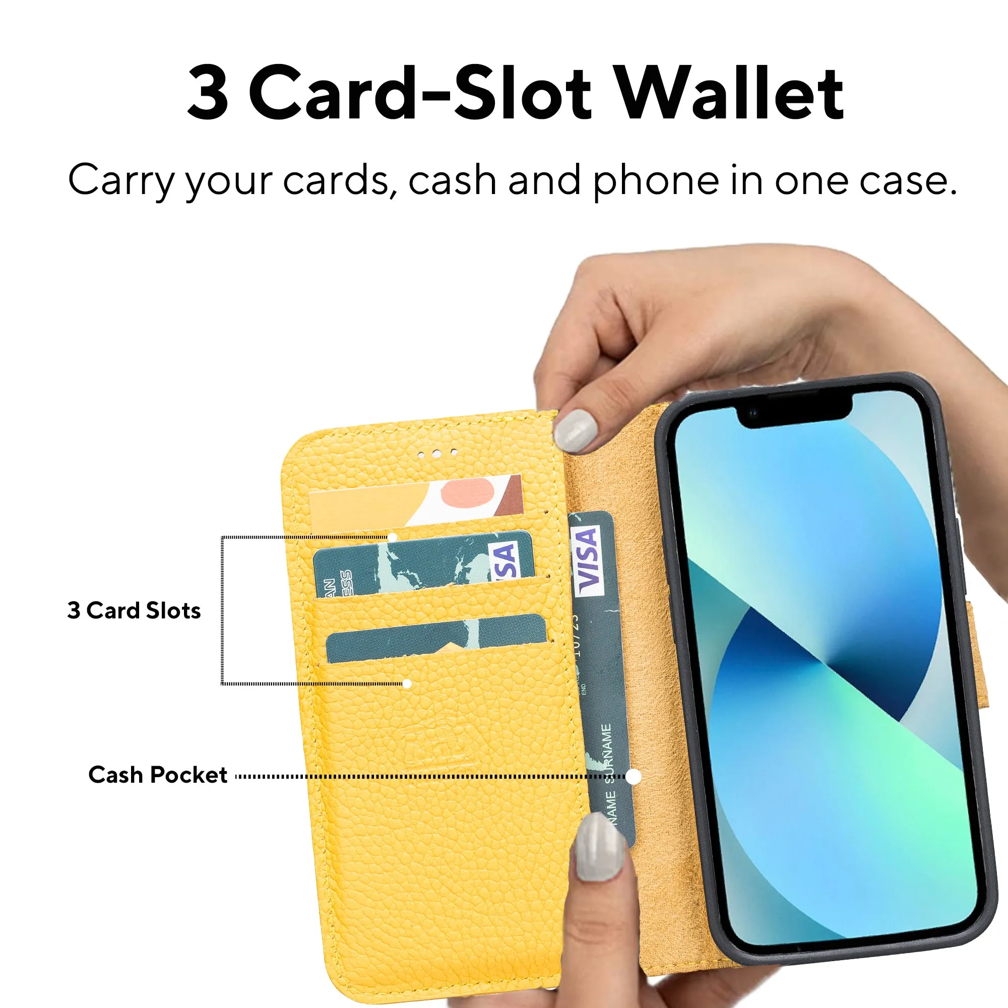 Leather Wallet Case for iPhone 13 Mini