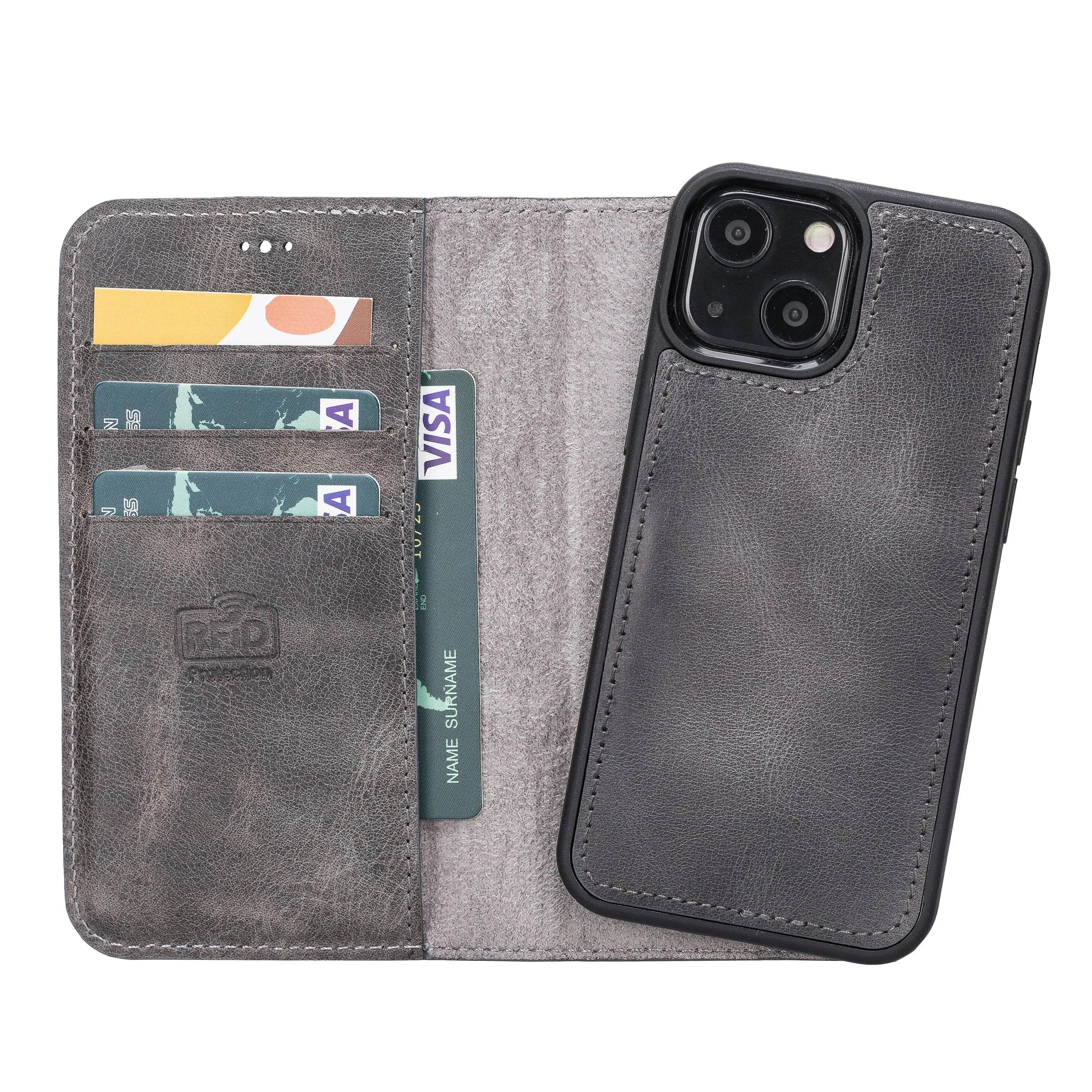 Leather Wallet Case for iPhone 13 Mini