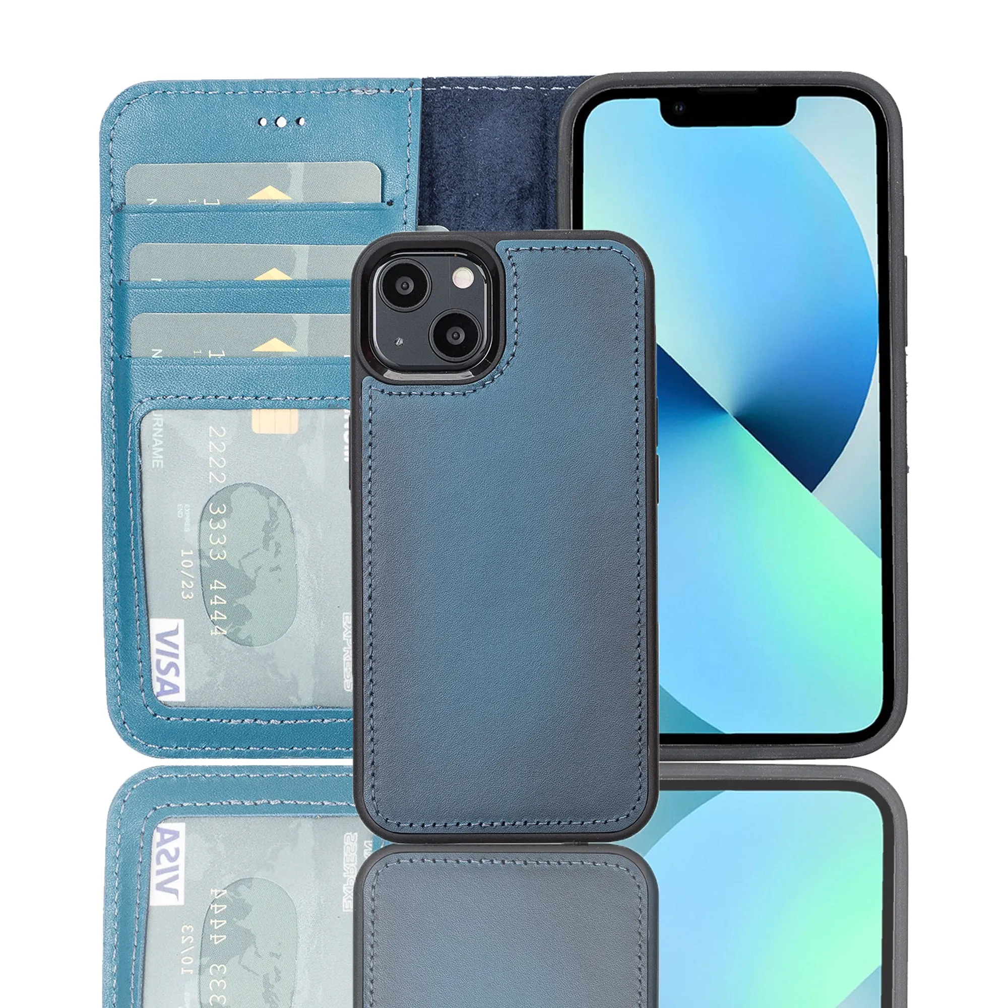 Leather Wallet Case for iPhone 13 Mini