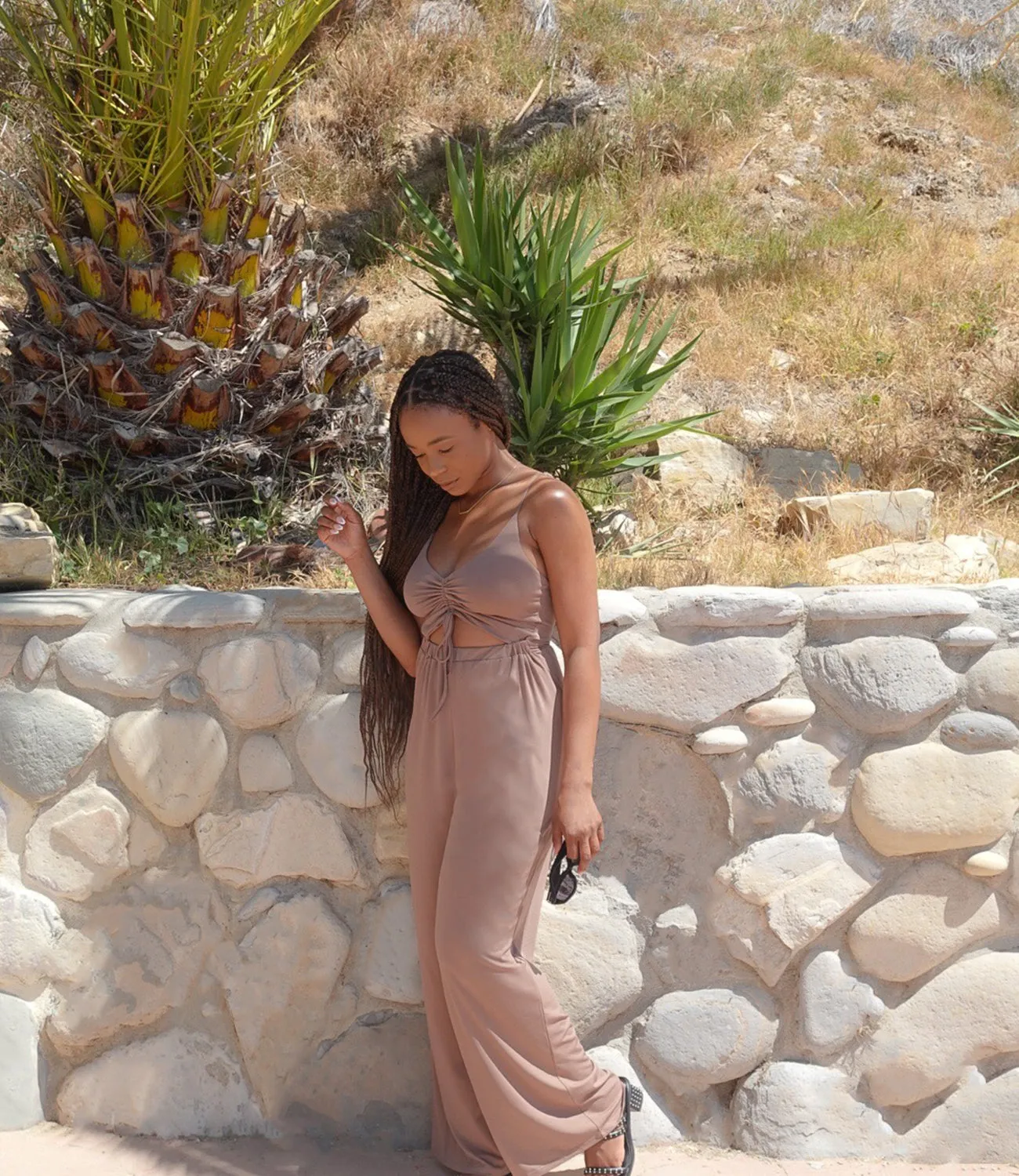 Let's Groove Jumpsuit(Cocoa)