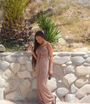 Let's Groove Jumpsuit(Cocoa)