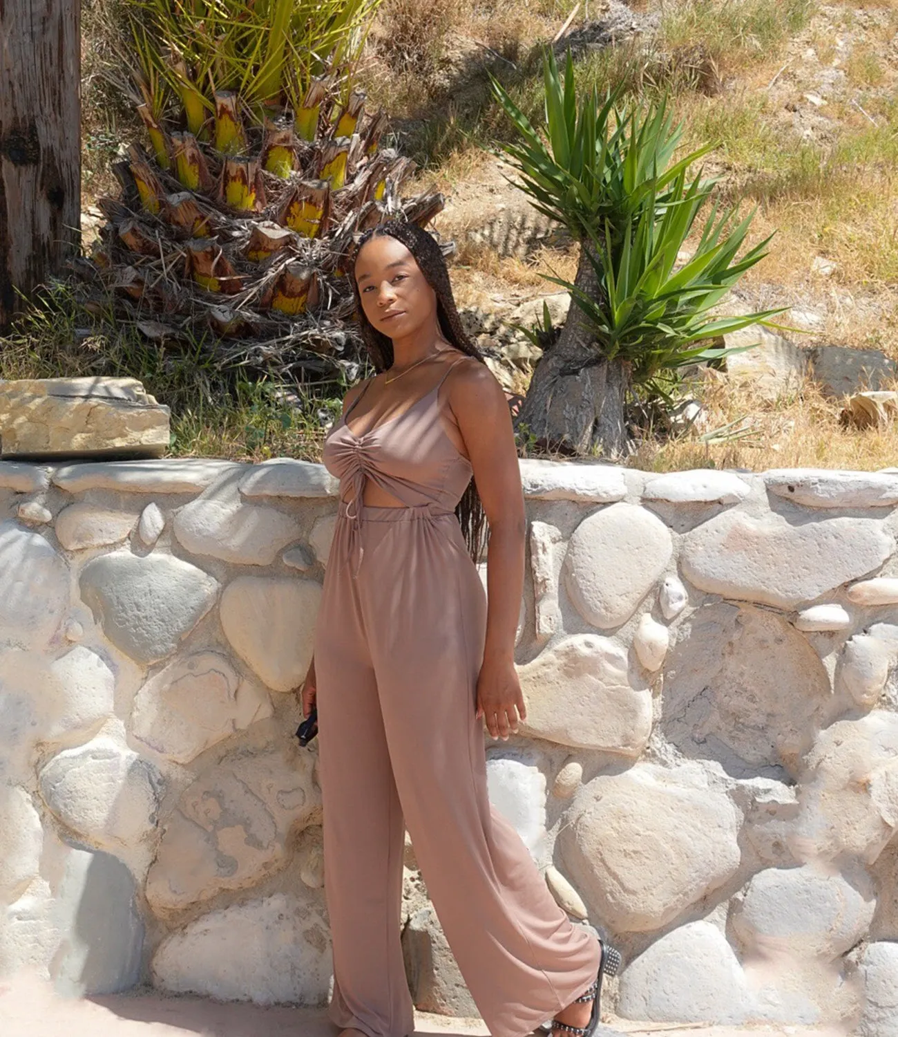 Let's Groove Jumpsuit(Cocoa)
