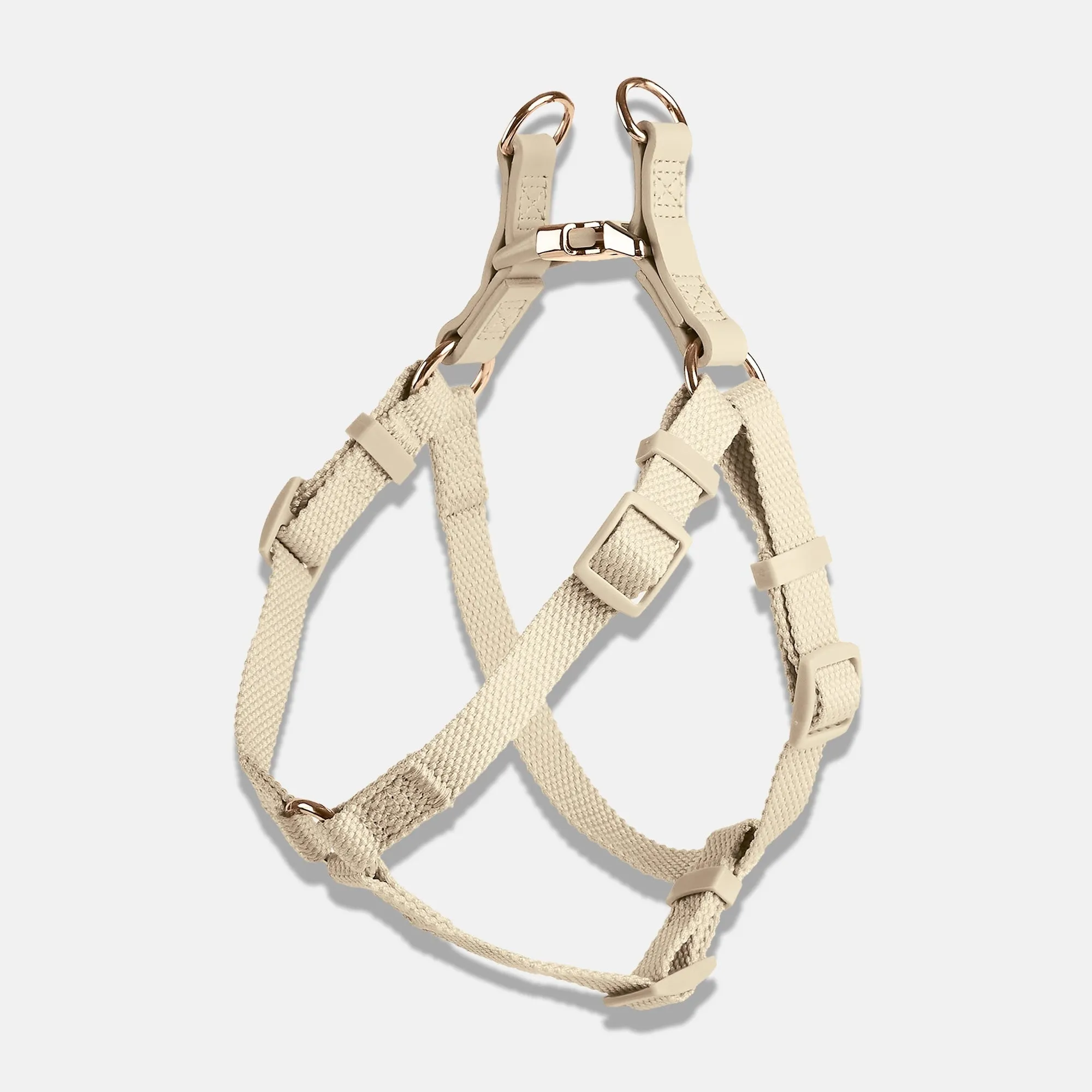 Light Ivory Dog Collar, Harness & Lead Set
