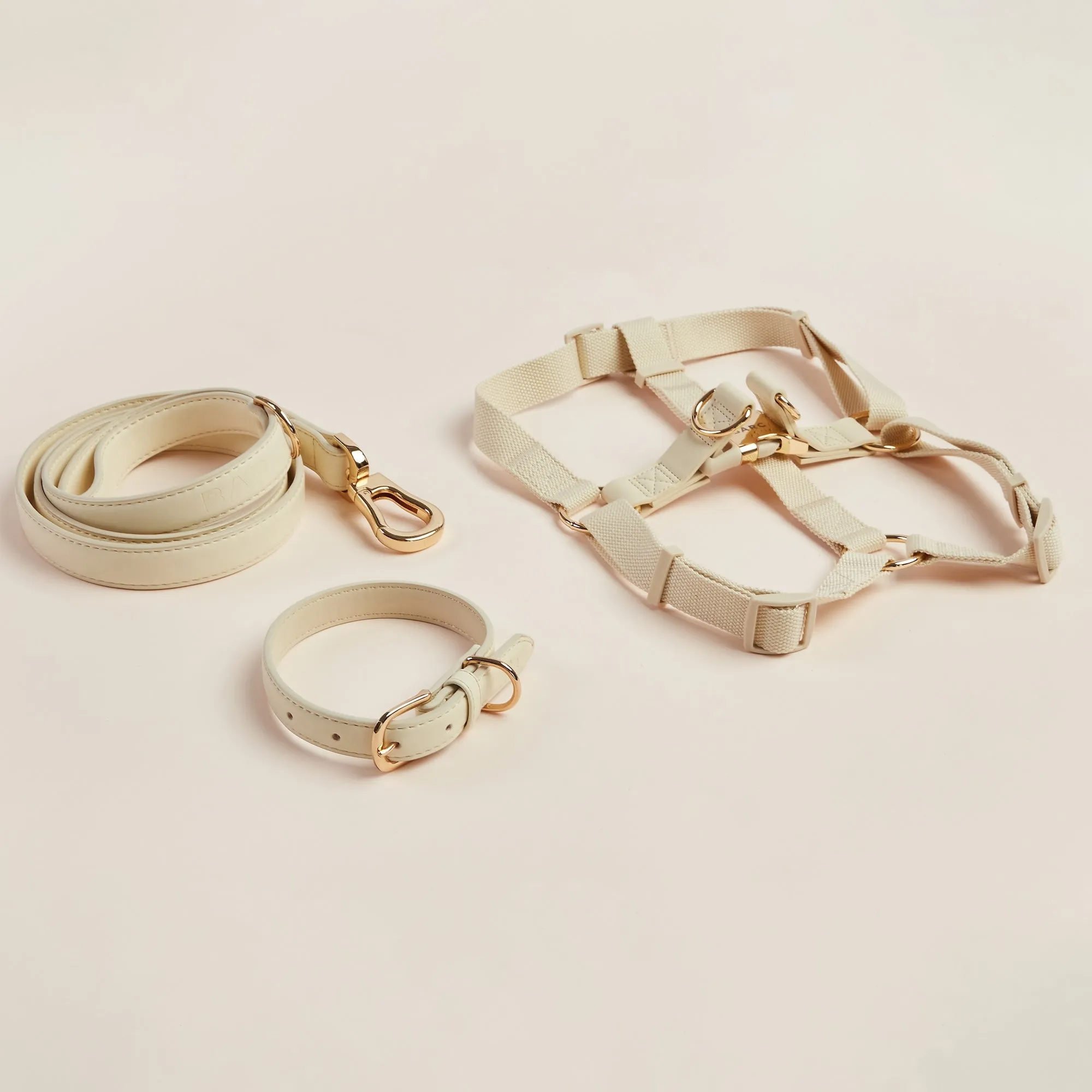 Light Ivory Dog Harness & Lead Set