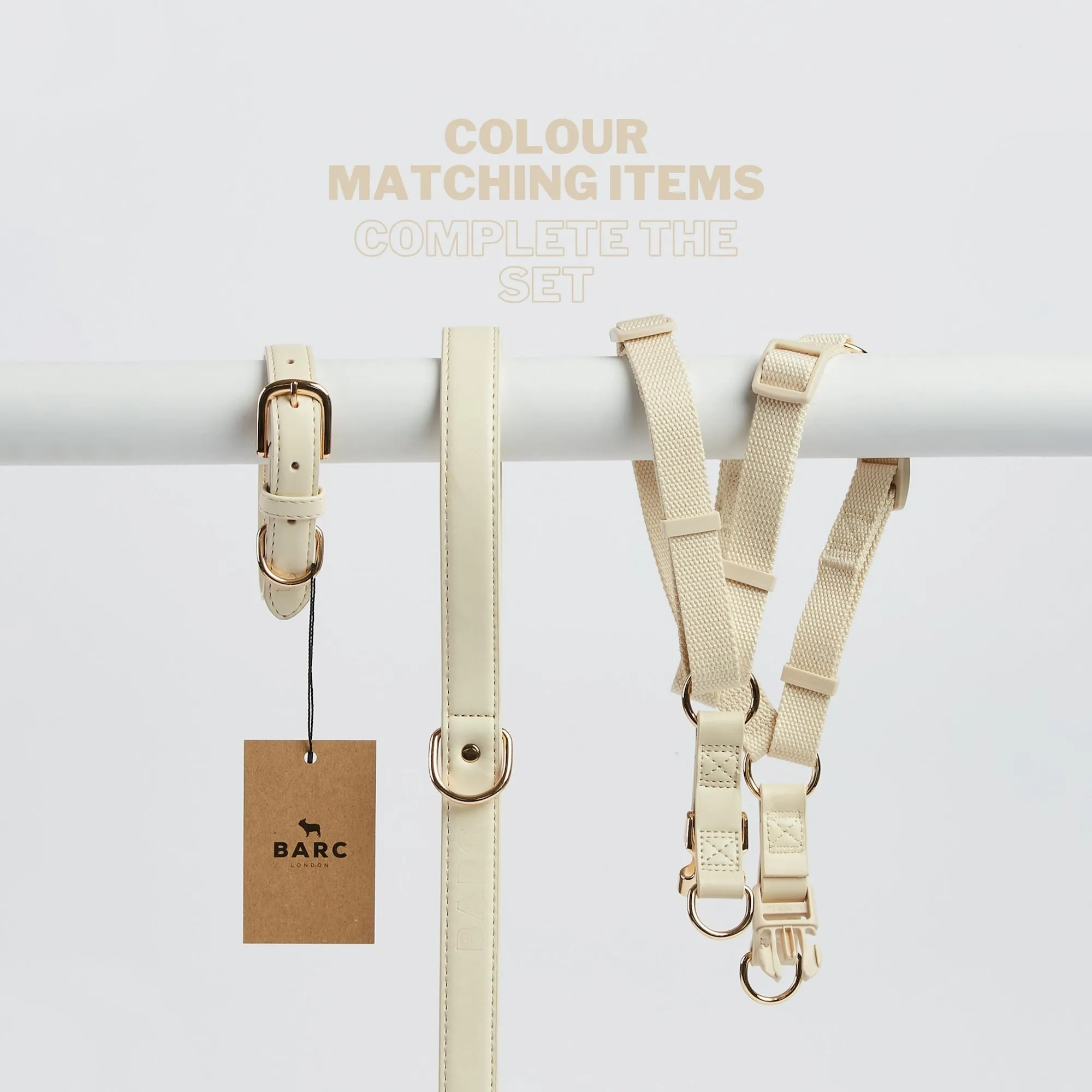 Light Ivory Dog Harness & Lead Set