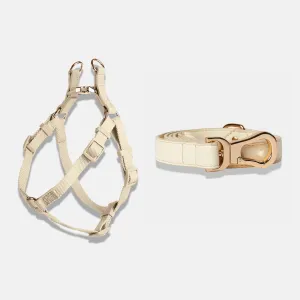 Light Ivory Dog Harness & Lead Set