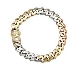 Lightweight Tricolor Monaco Bracelet (14K)