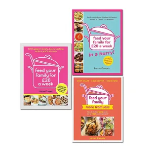 Lorna Cooper Collection 3 Books Set Feed Your Family For £20 a Week