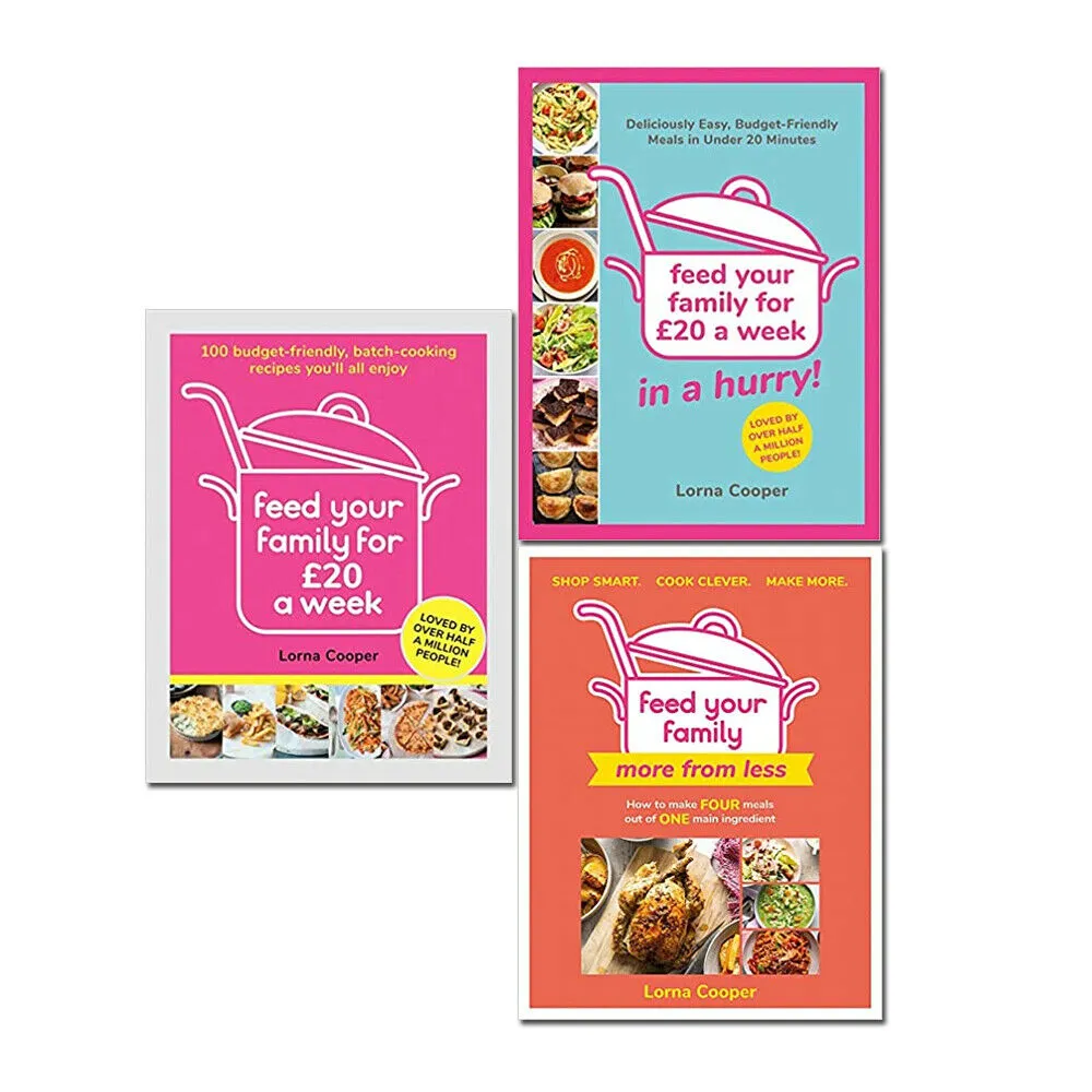 Lorna Cooper Collection 3 Books Set Feed Your Family For £20 a Week