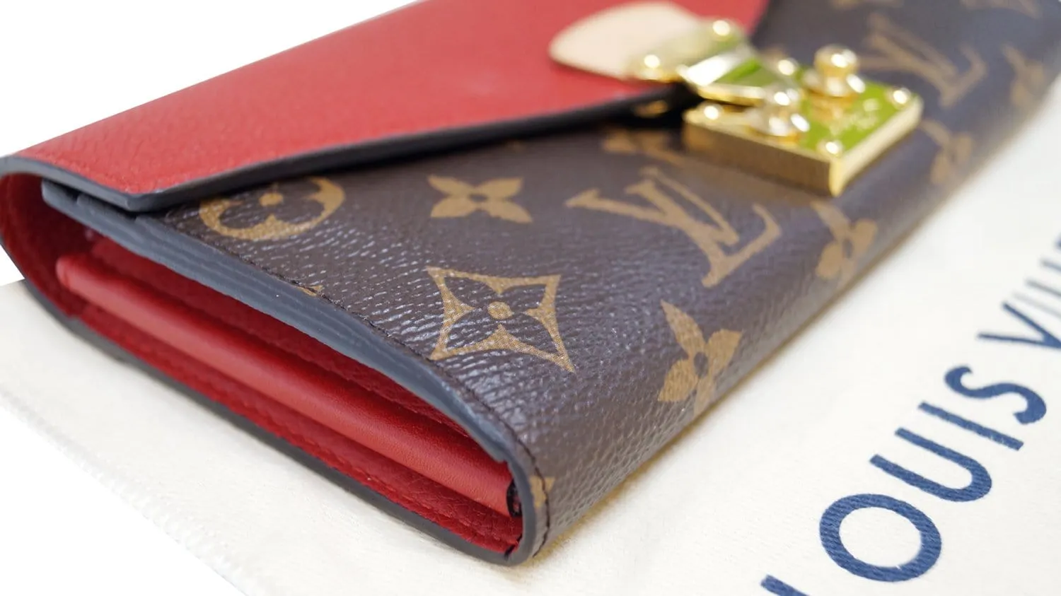 LOUIS VUITTON Cherry Monogram Canvas Pallas Wallet