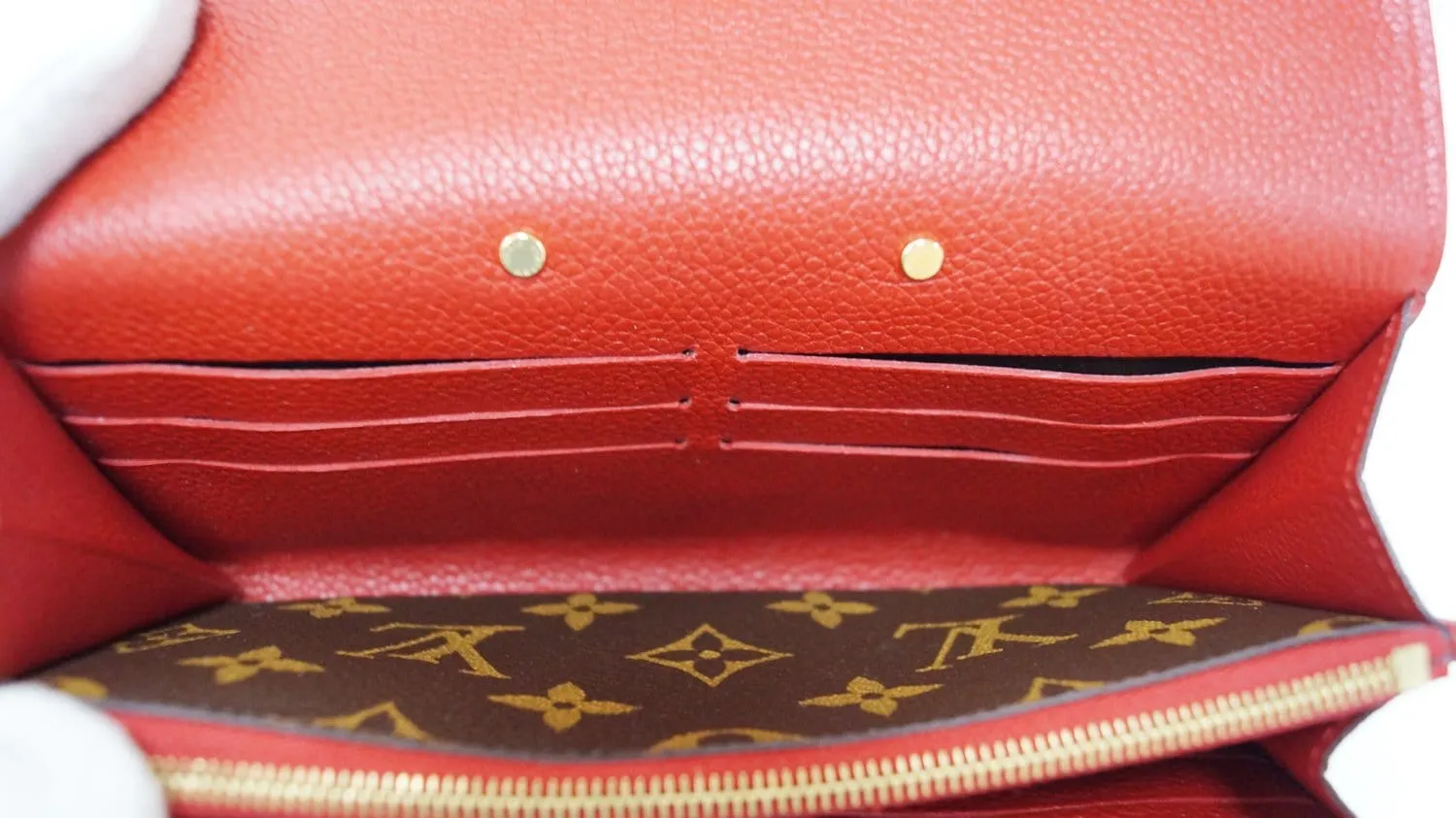 LOUIS VUITTON Cherry Monogram Canvas Pallas Wallet