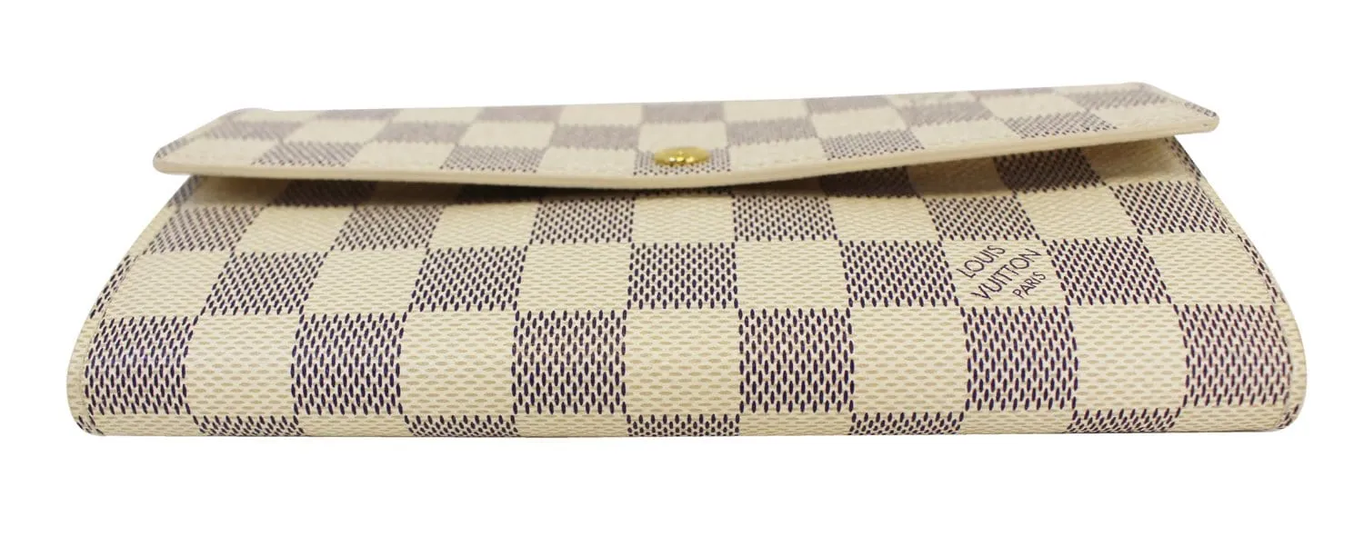 LOUIS VUITTON Damier Azur Canvas Sarah Wallet