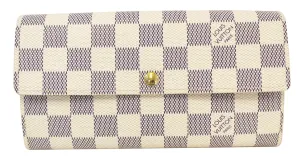 LOUIS VUITTON Damier Azur Canvas Sarah Wallet