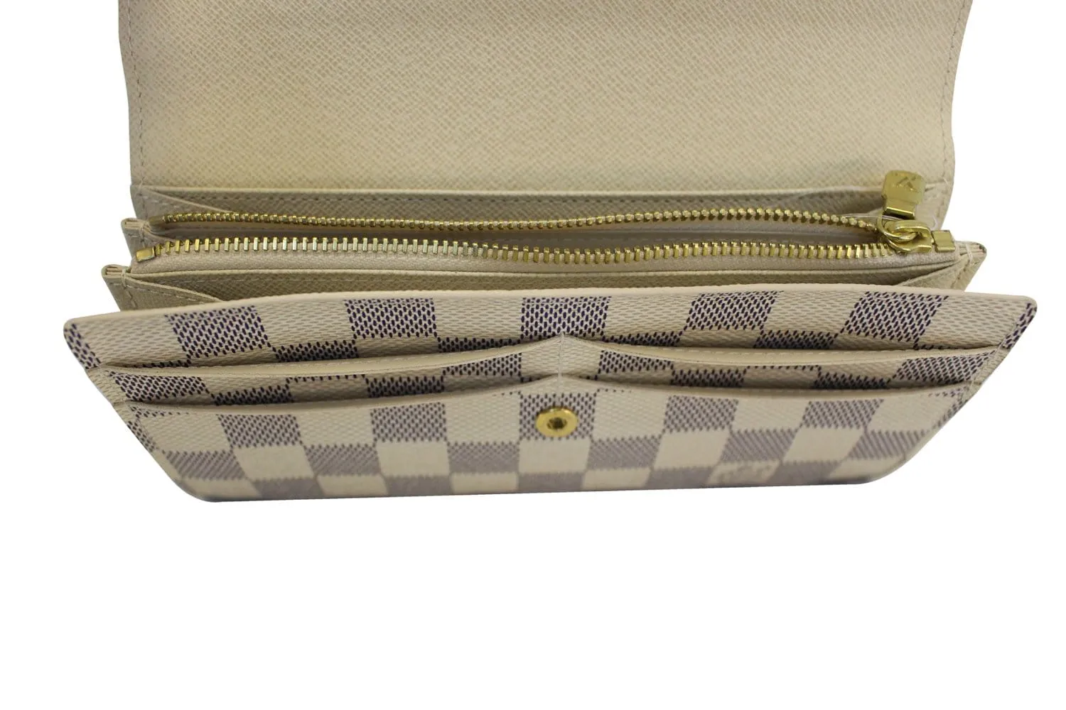 LOUIS VUITTON Damier Azur Canvas Sarah Wallet
