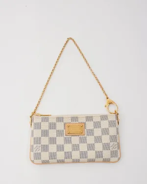 Louis Vuitton Damier Azur Pochette Milla MM Clutch Bag