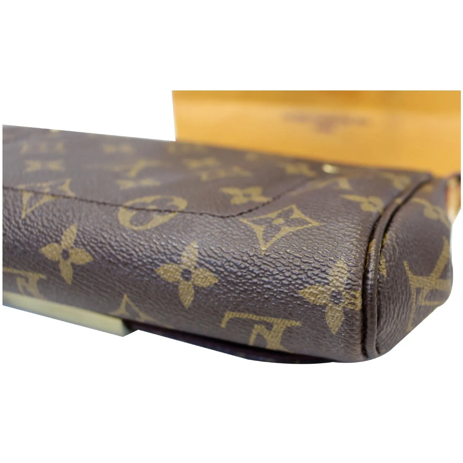 LOUIS VUITTON Favorite PM Monogram Canvas Crossbody Bag Brown