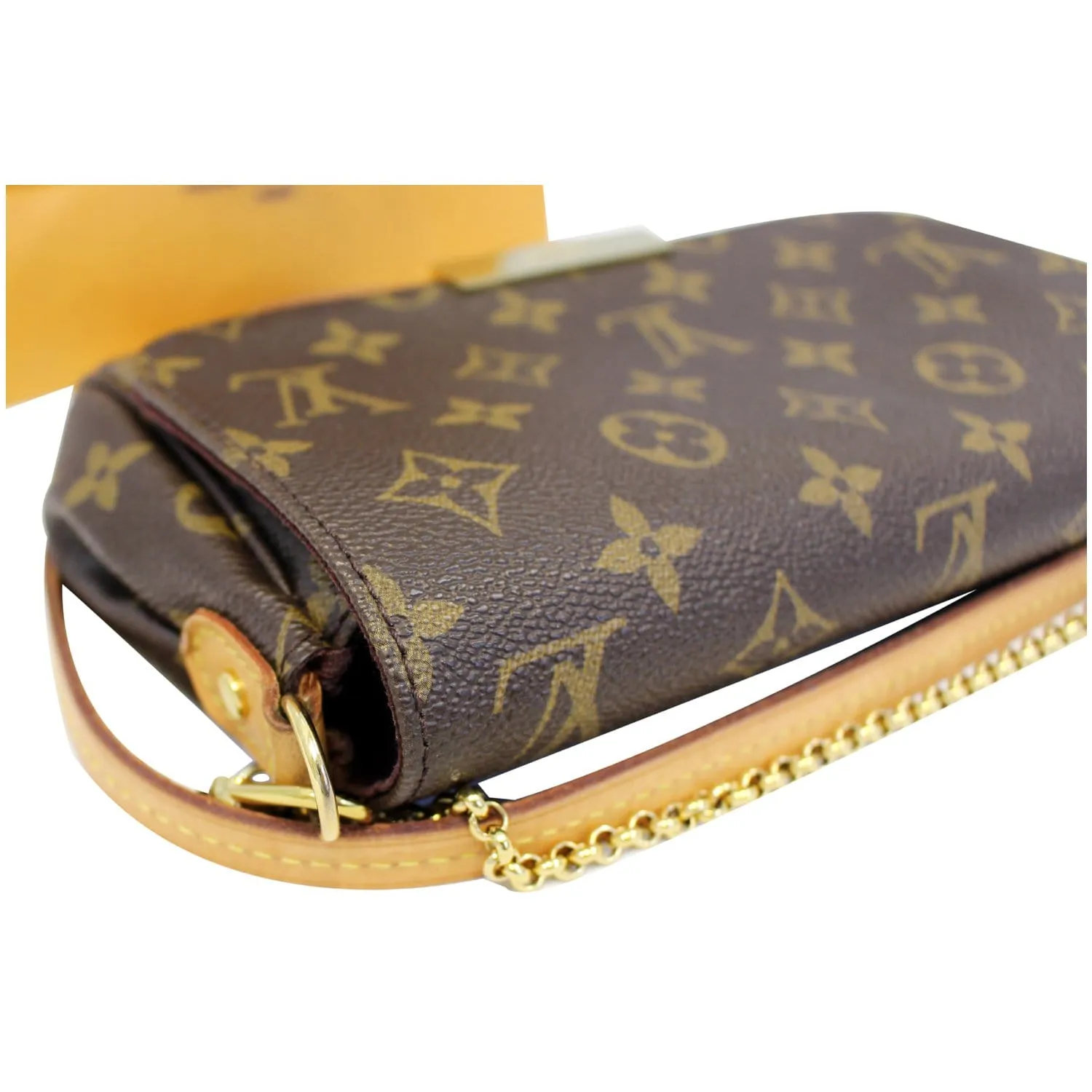LOUIS VUITTON Favorite PM Monogram Canvas Crossbody Bag Brown